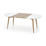 Masa extensibila EDWARD, alb/stejar miere, 120/200x100x75 cm
