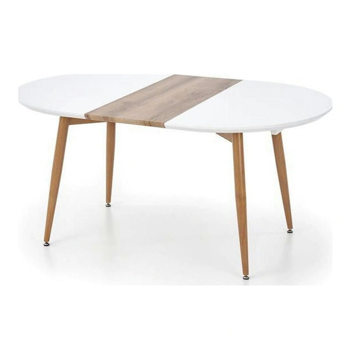 Masa extensibila EDWARD, alb/stejar miere, 120/200x100x75 cm