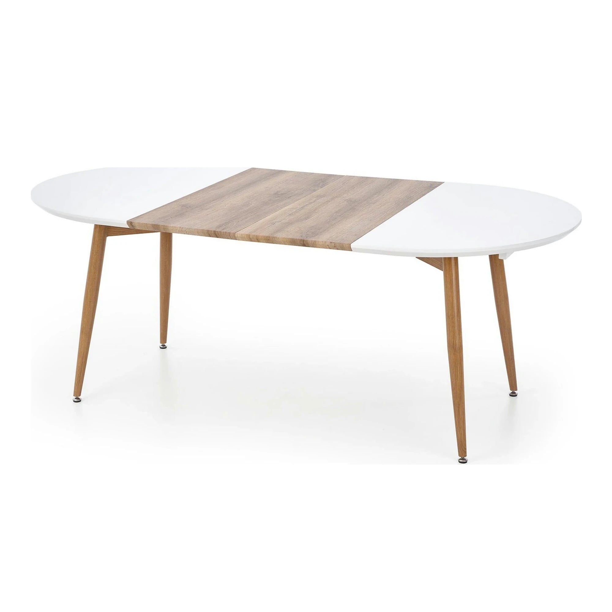 Masa extensibila EDWARD, alb/stejar miere, 120/200x100x75 cm