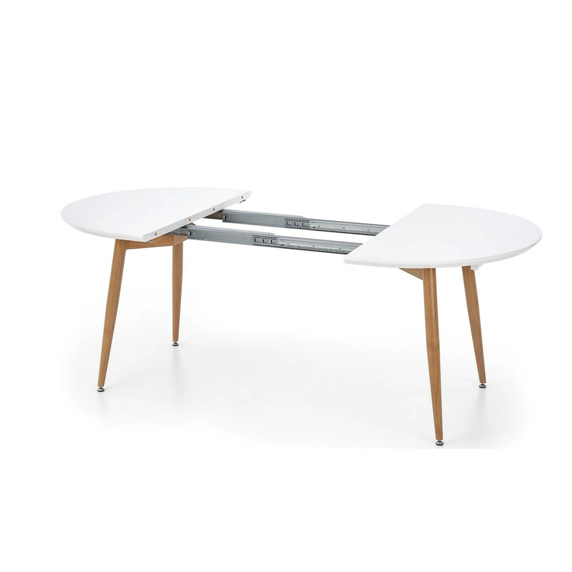 Masa extensibila EDWARD, alb/stejar miere, 120/200x100x75 cm