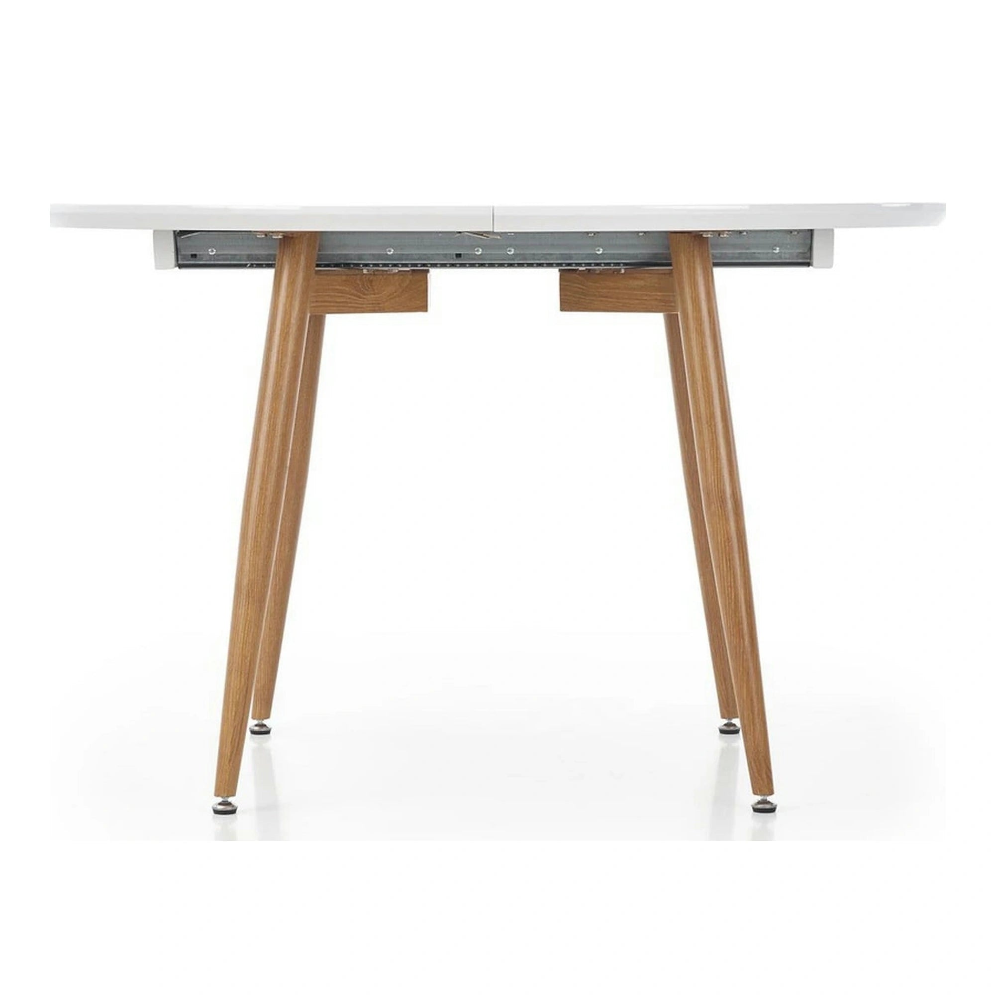 Masa extensibila EDWARD, alb/stejar miere, 120/200x100x75 cm