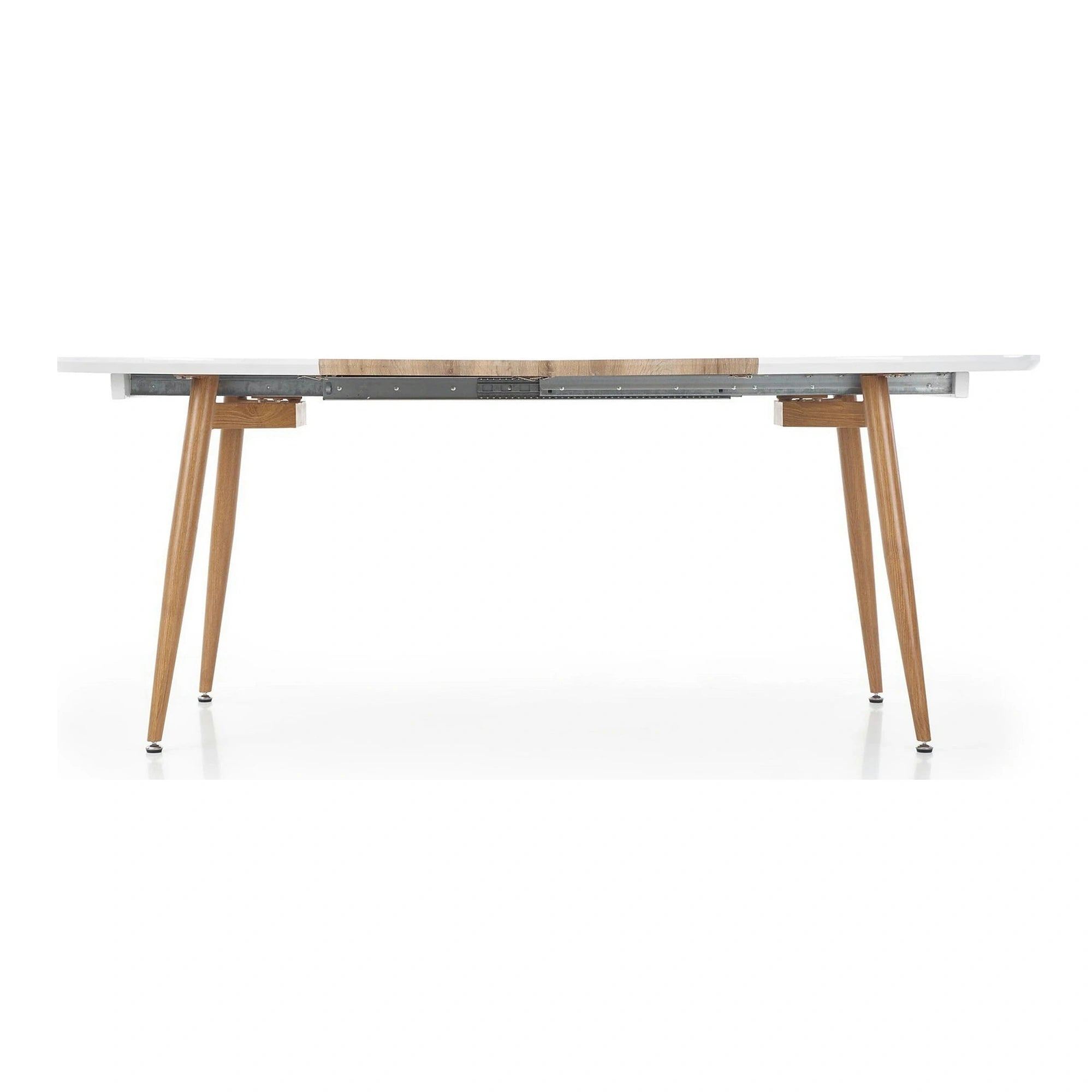 Masa extensibila EDWARD, alb/stejar miere, 120/200x100x75 cm