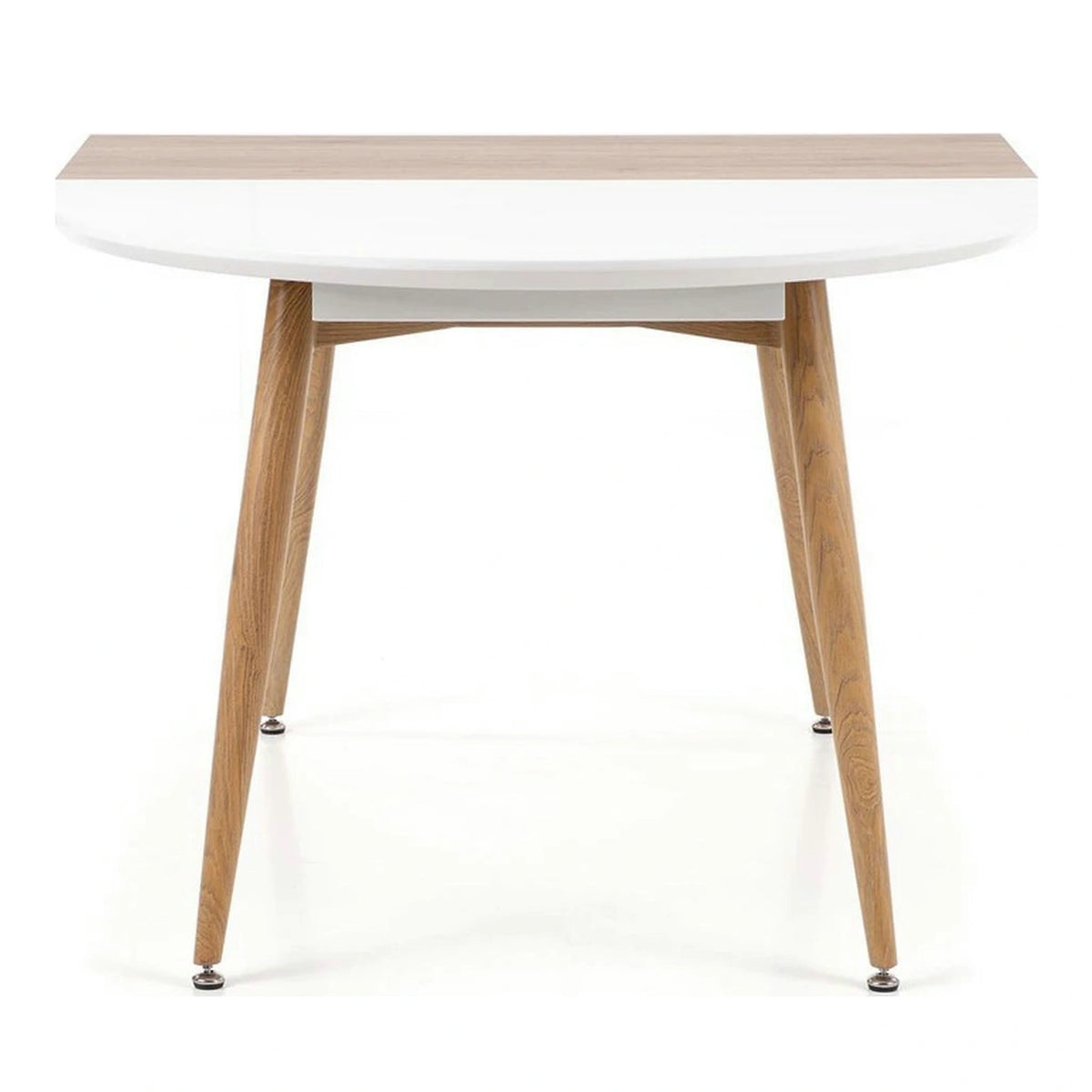 Masa extensibila EDWARD, alb/stejar San Remo, 120/200x100x75 cm