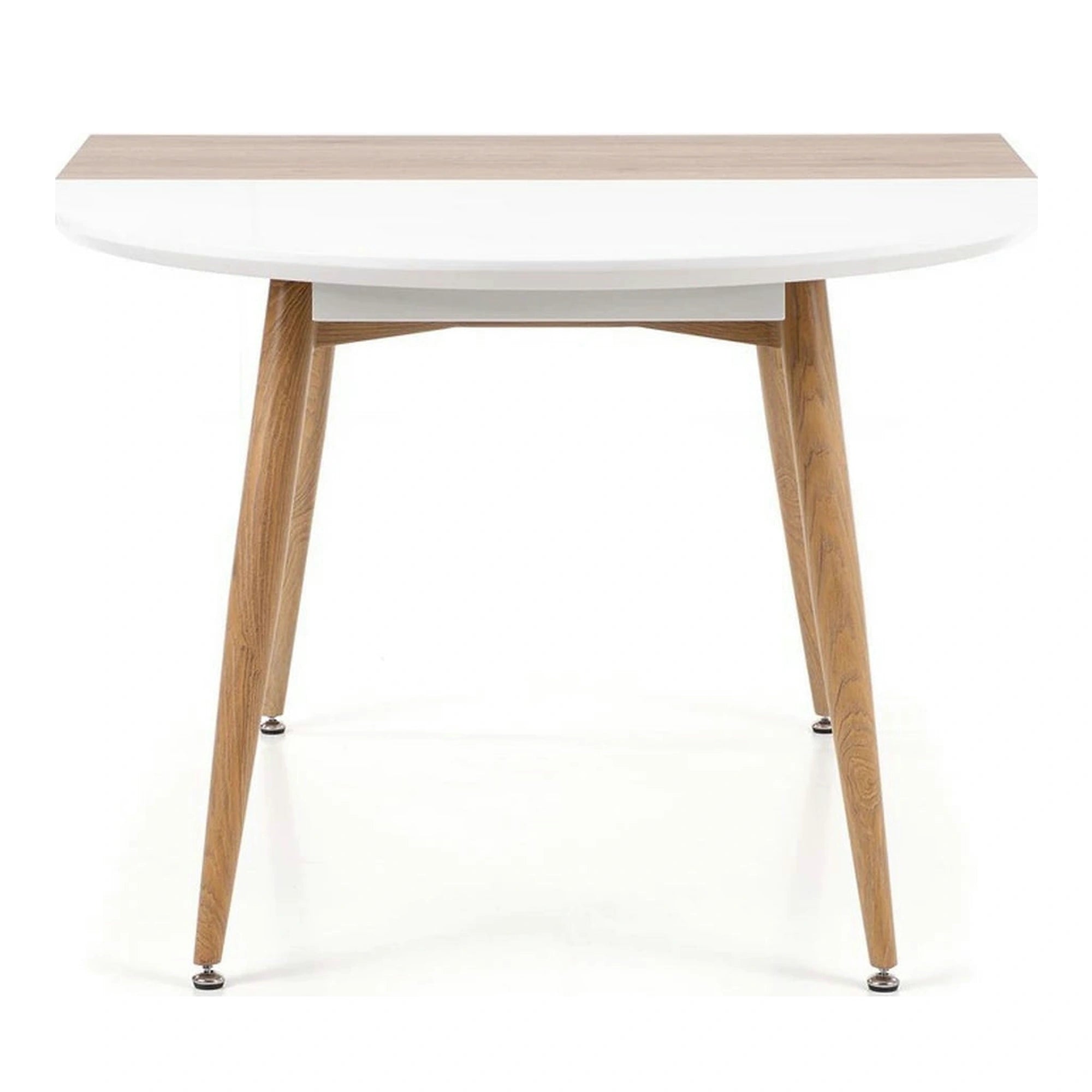 Masa extensibila EDWARD, alb/stejar San Remo, 120/200x100x75 cm