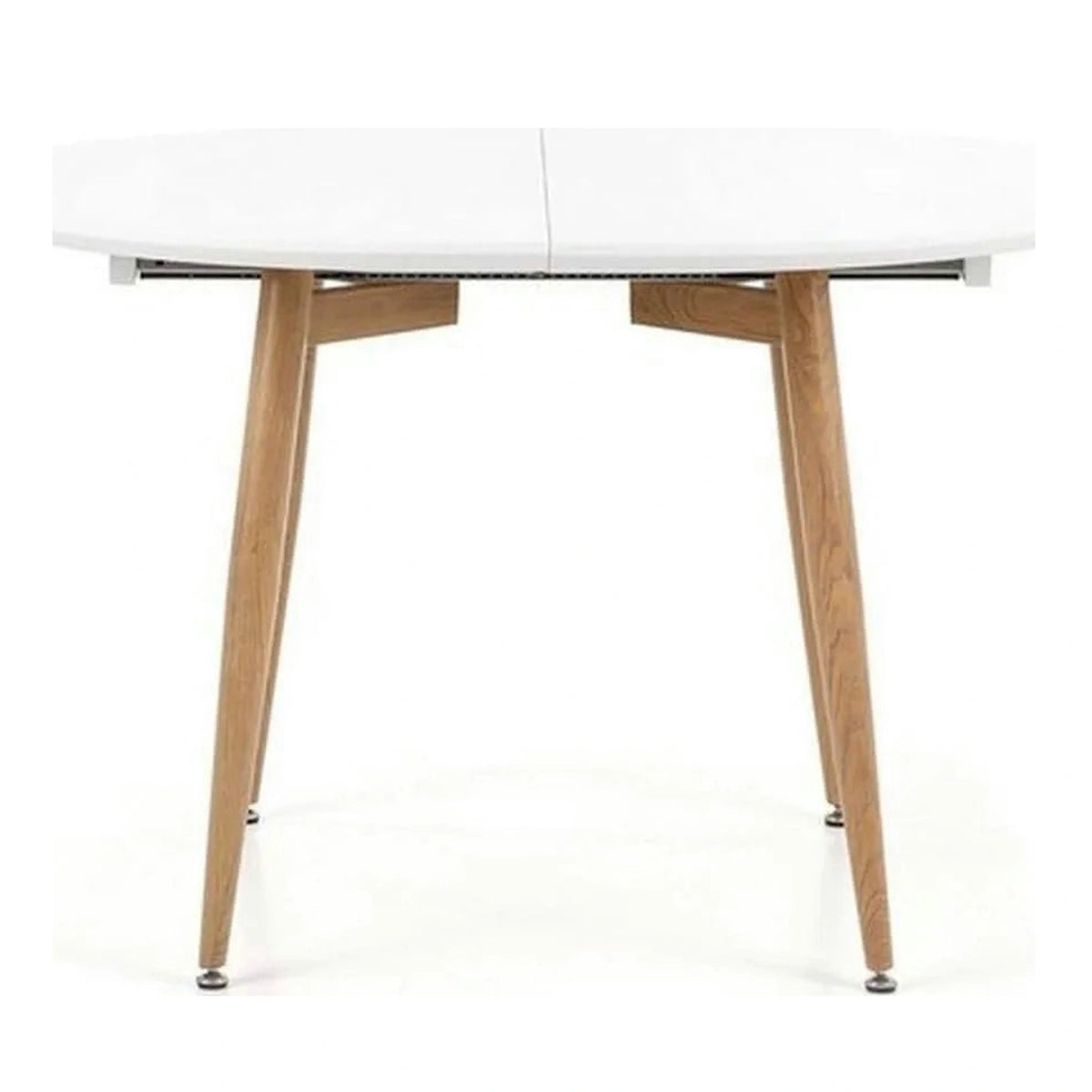 Masa extensibila EDWARD, alb/stejar San Remo, 120/200x100x75 cm