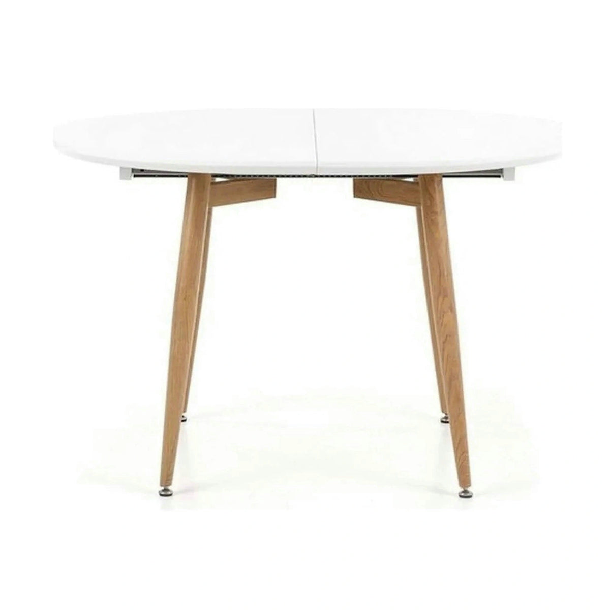 Masa extensibila EDWARD, alb/stejar San Remo, 120/200x100x75 cm