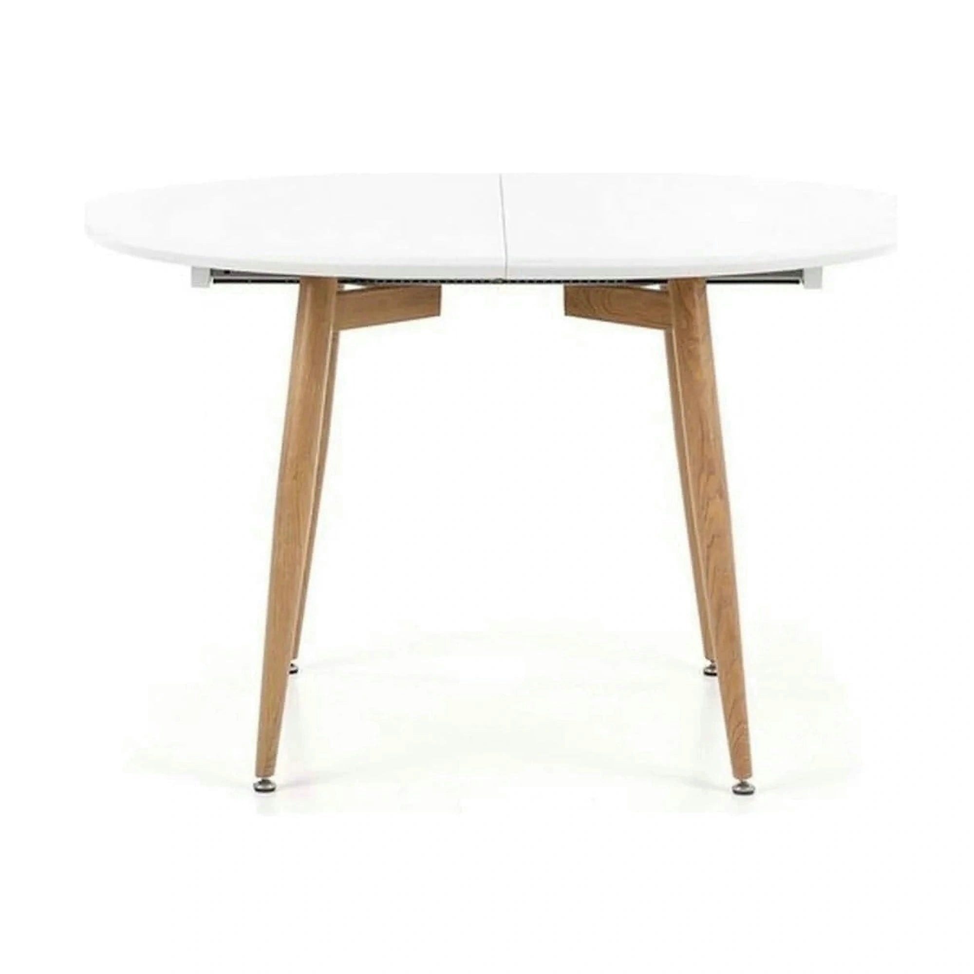 Masa extensibila EDWARD, alb/stejar San Remo, 120/200x100x75 cm