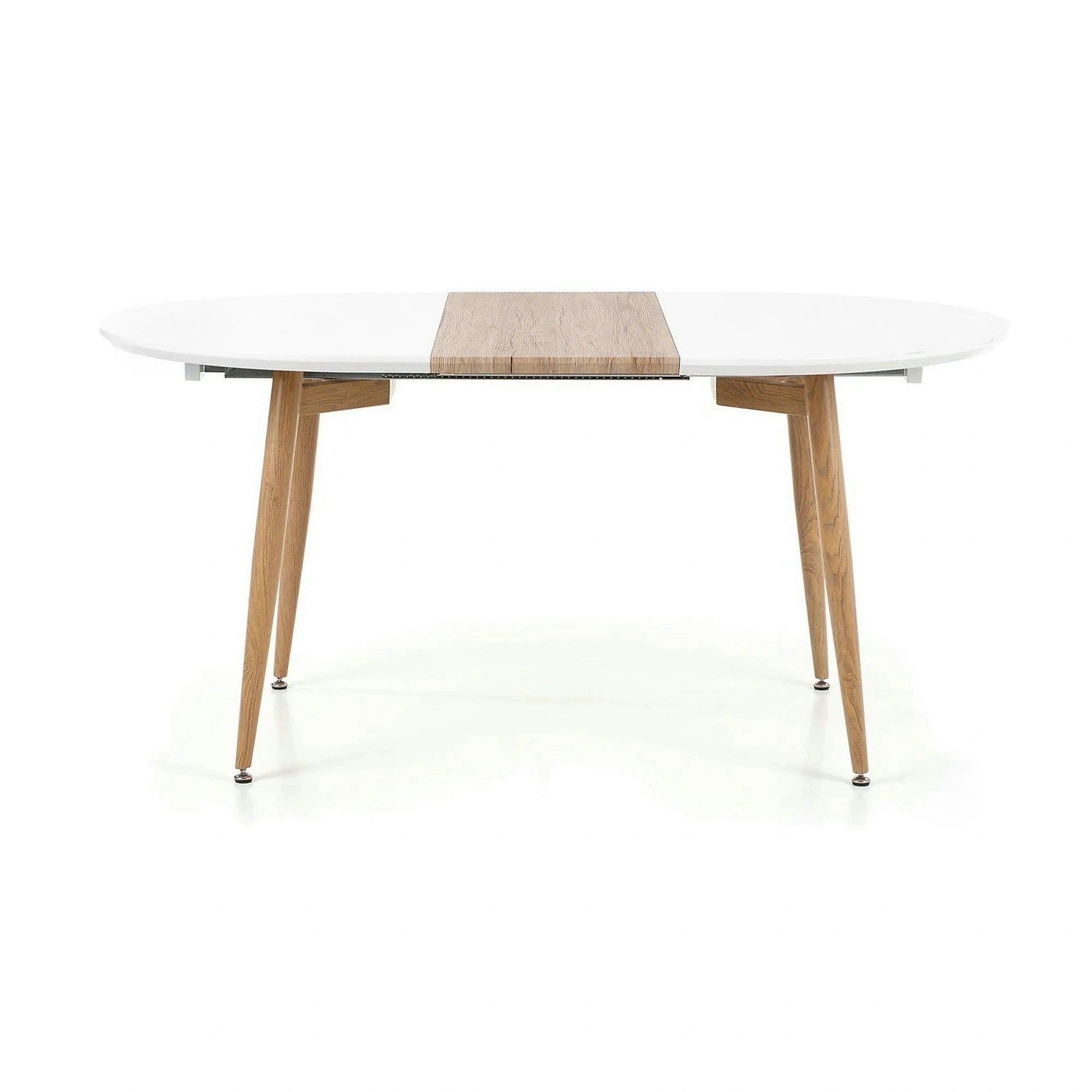 Masa extensibila EDWARD, alb/stejar San Remo, 120/200x100x75 cm
