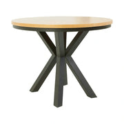 Masa extensibila ELAND, stejar/negru, PAL laminat/metal, 100/200x100x76 cm