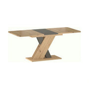 Masa extensibila EXEL, stejar artisan/gri antracit, PAL laminat, 140/180x85x76 cm