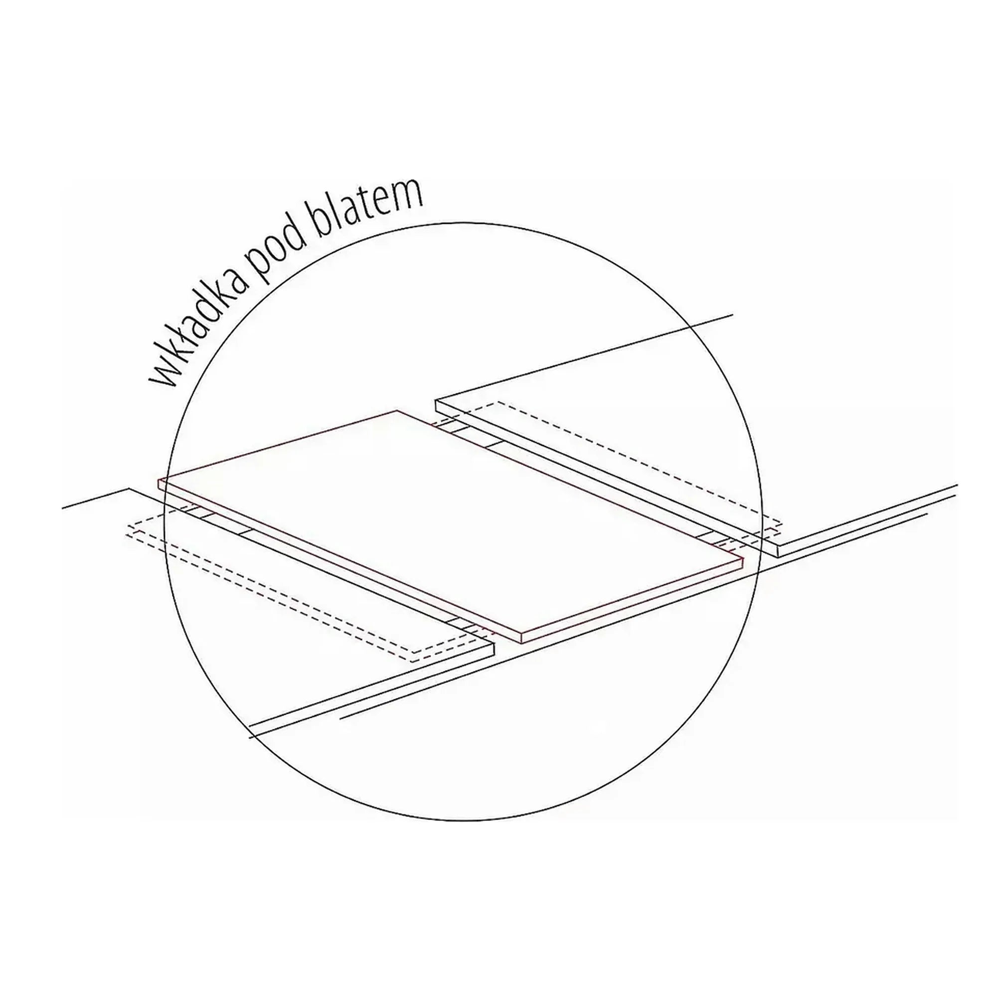 Masa extensibila EXEL, stejar wotan/argintiu, PAL laminat, 140/180x85x76 cm