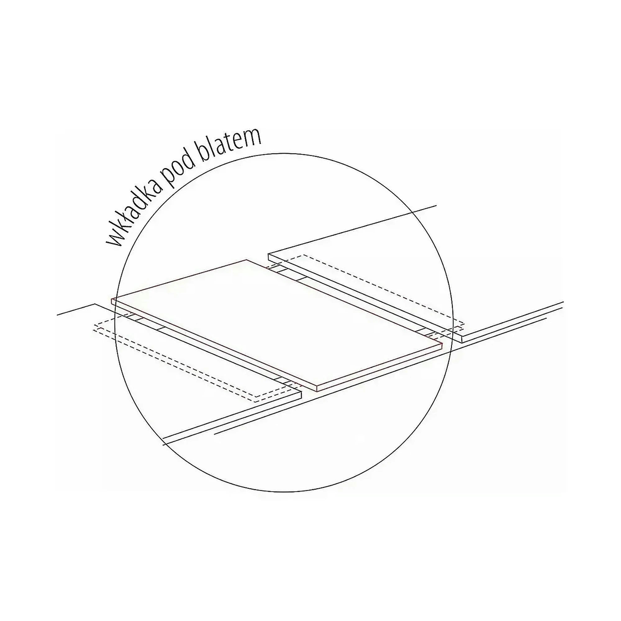 Masa extensibila EXEL, stejar wotan/argintiu, PAL laminat, 140/180x85x76 cm