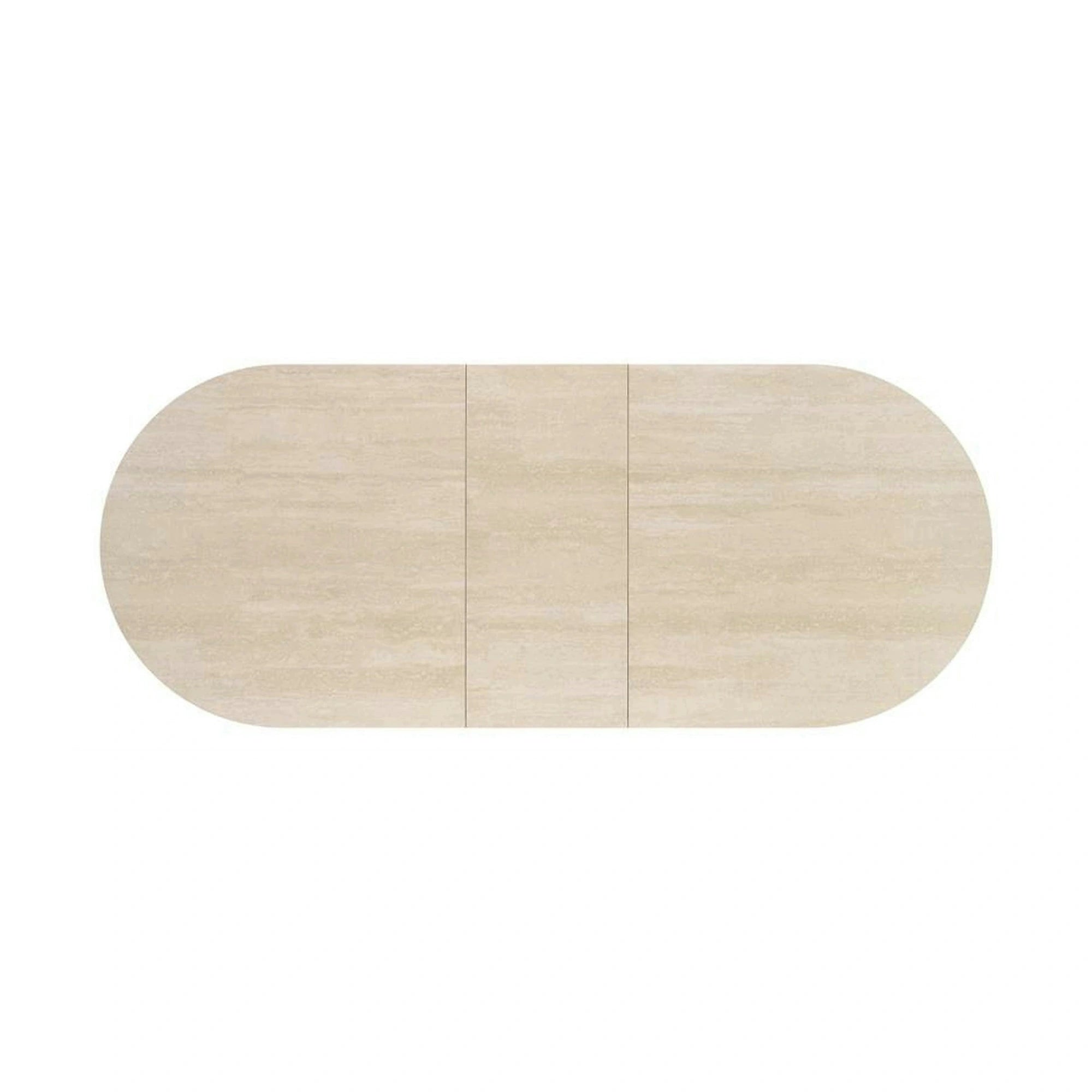 Masa extensibila FALONE, travertin/casmir, piatra sinterizata/metal, 180/220x90x76 cm