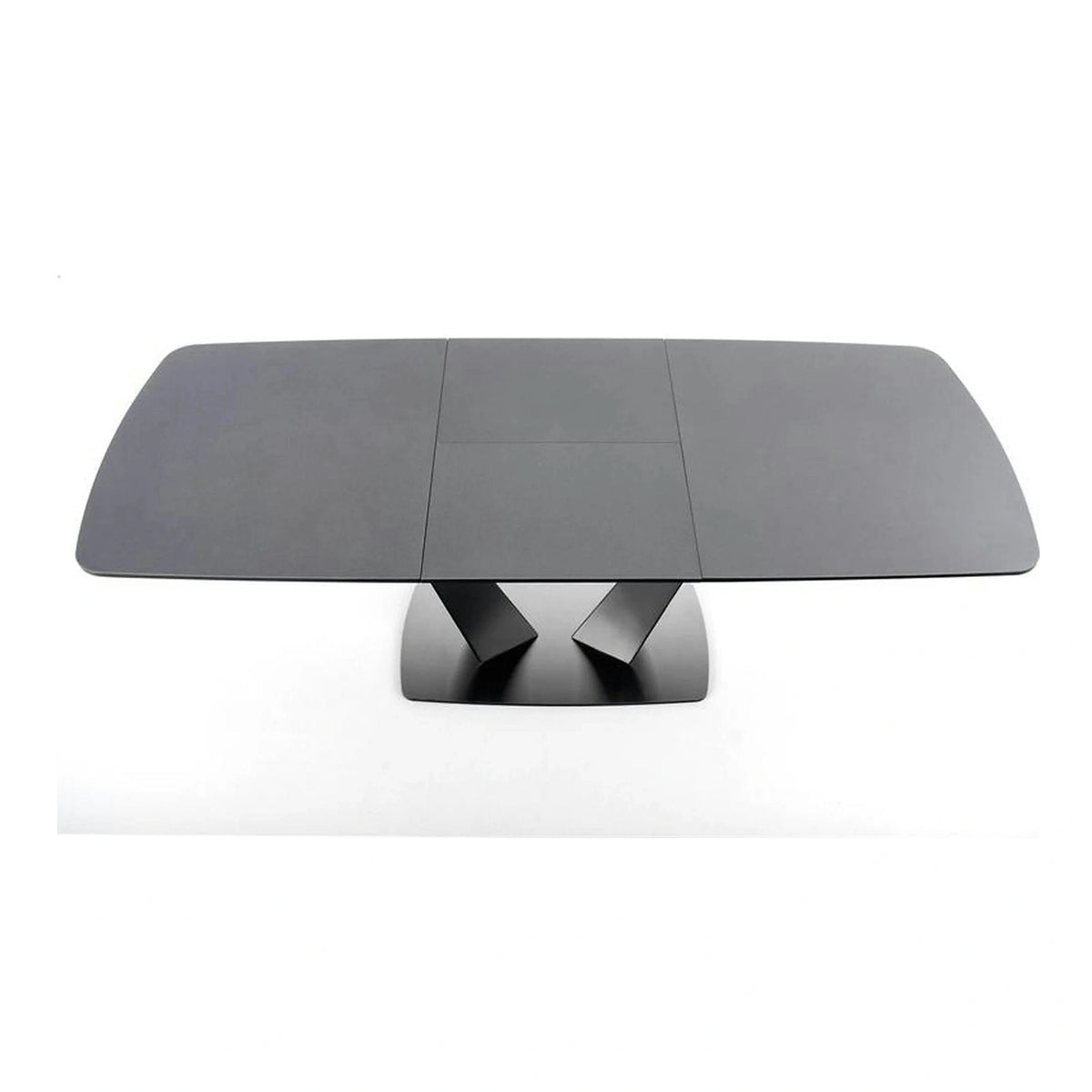 Masa extensibila Fangor, gri inchis/negru, 160-220/90/76 cm