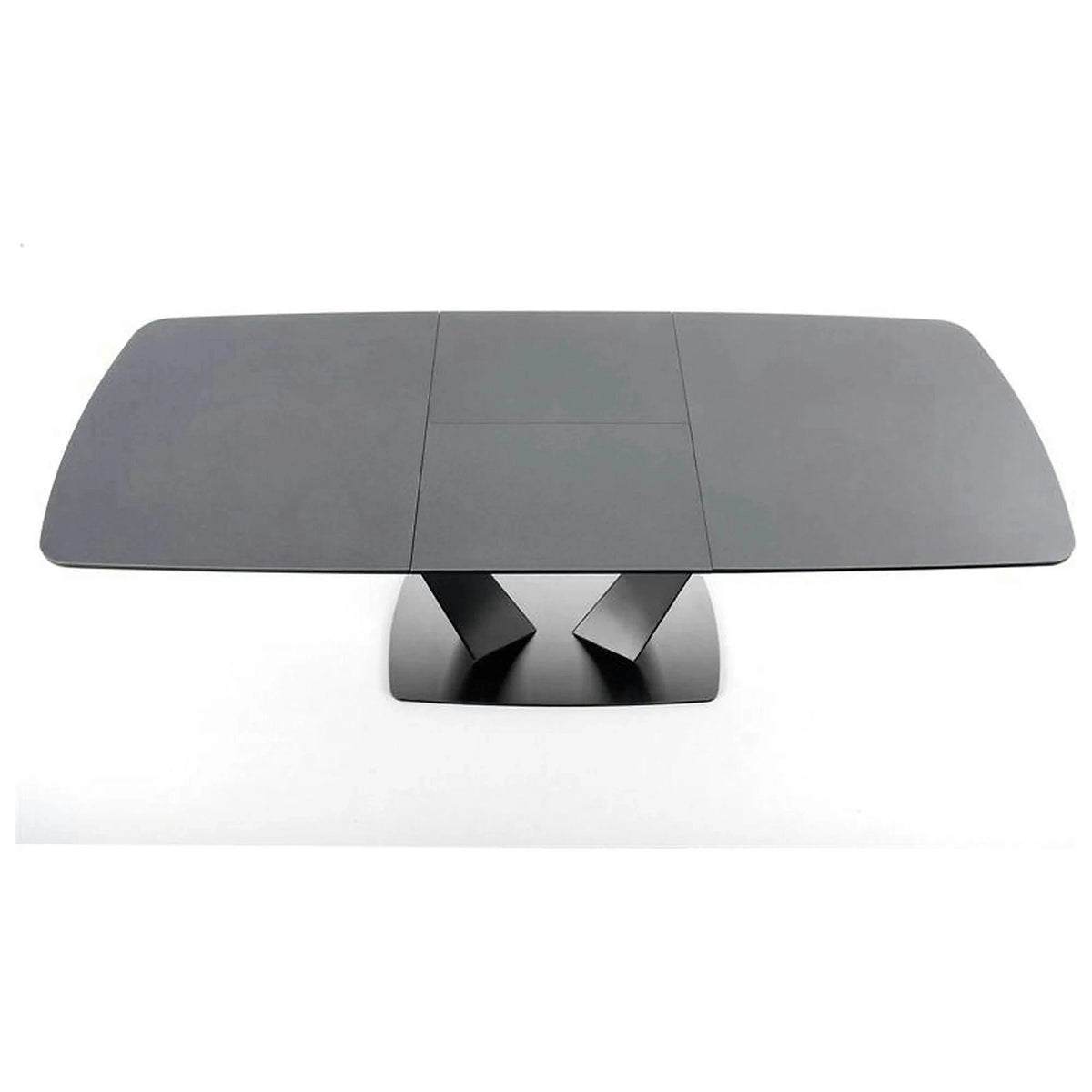 Masa extensibila Fangor, gri inchis/negru, 160-220/90/76 cm