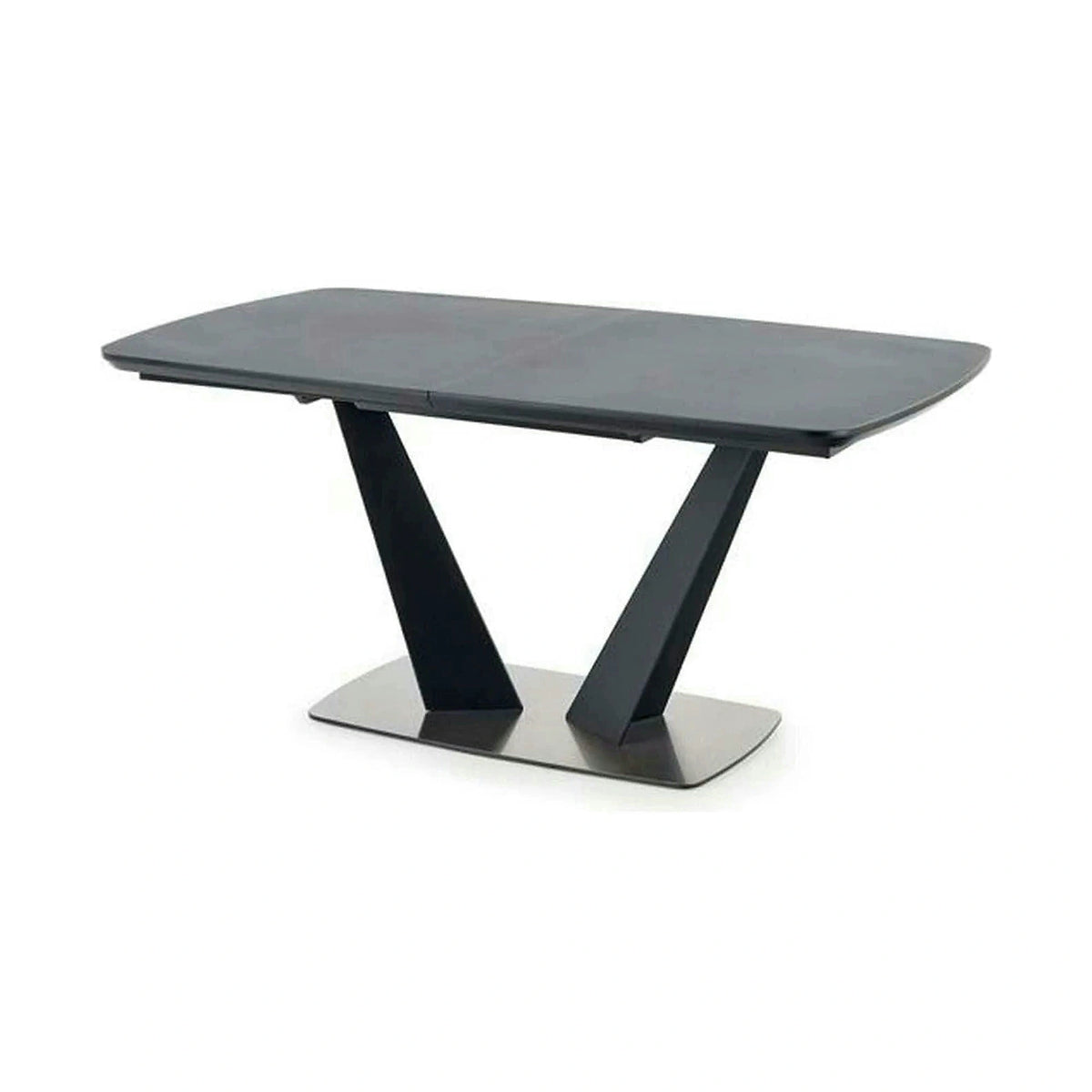 Masa extensibila Fangor, gri inchis/negru, 160-220/90/76 cm