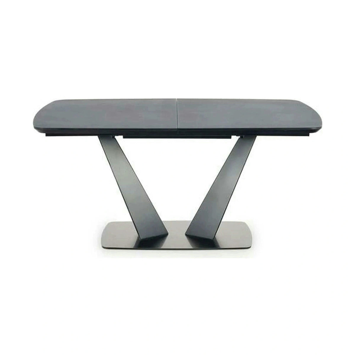 Masa extensibila Fangor, gri inchis/negru, 160-220/90/76 cm