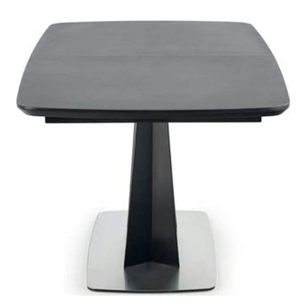 Masa extensibila Fangor, gri inchis/negru, 160-220/90/76 cm