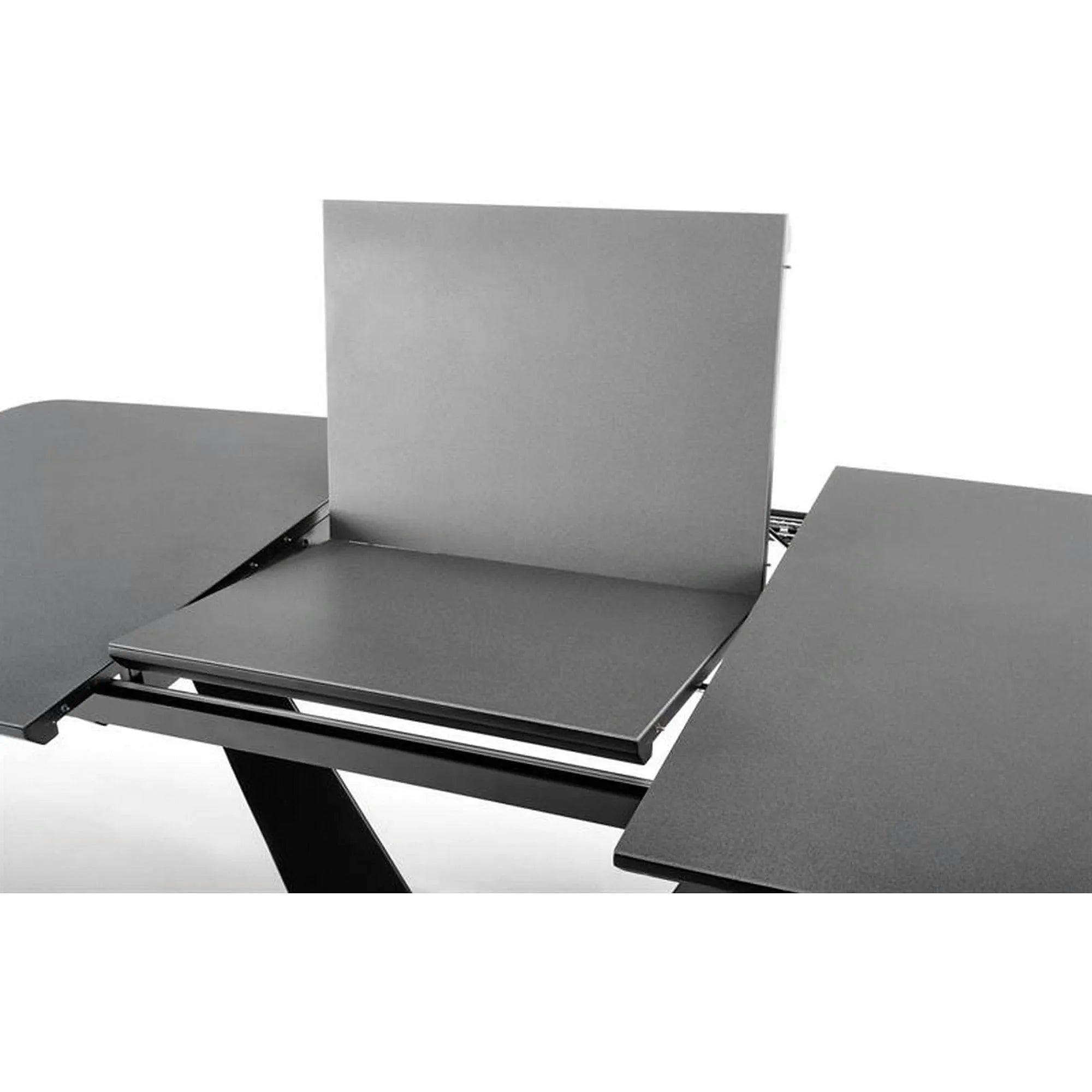 Masa extensibila Fangor, gri inchis/negru, 160-220/90/76 cm