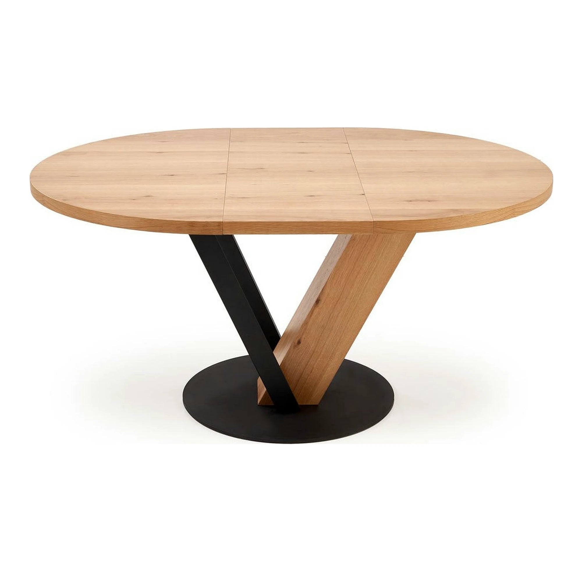 Masa extensibila FANIS, stejar/negru, 120/160x120x78 cm