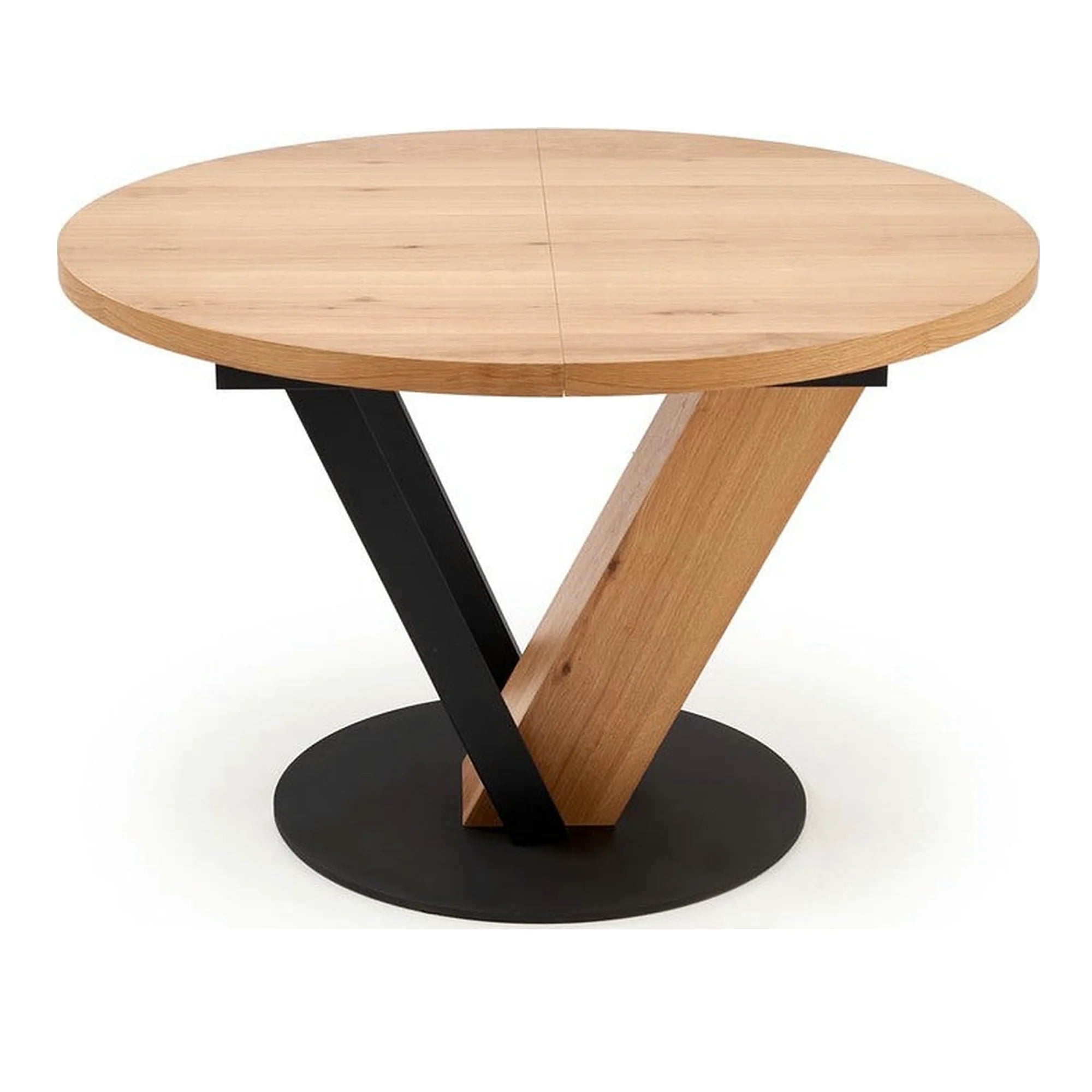 Masa extensibila FANIS, stejar/negru, 120/160x120x78 cm