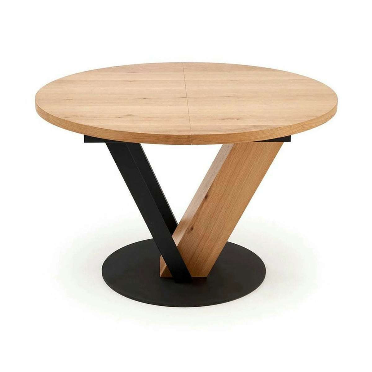 Masa extensibila FANIS, stejar/negru, 120/160x120x78 cm