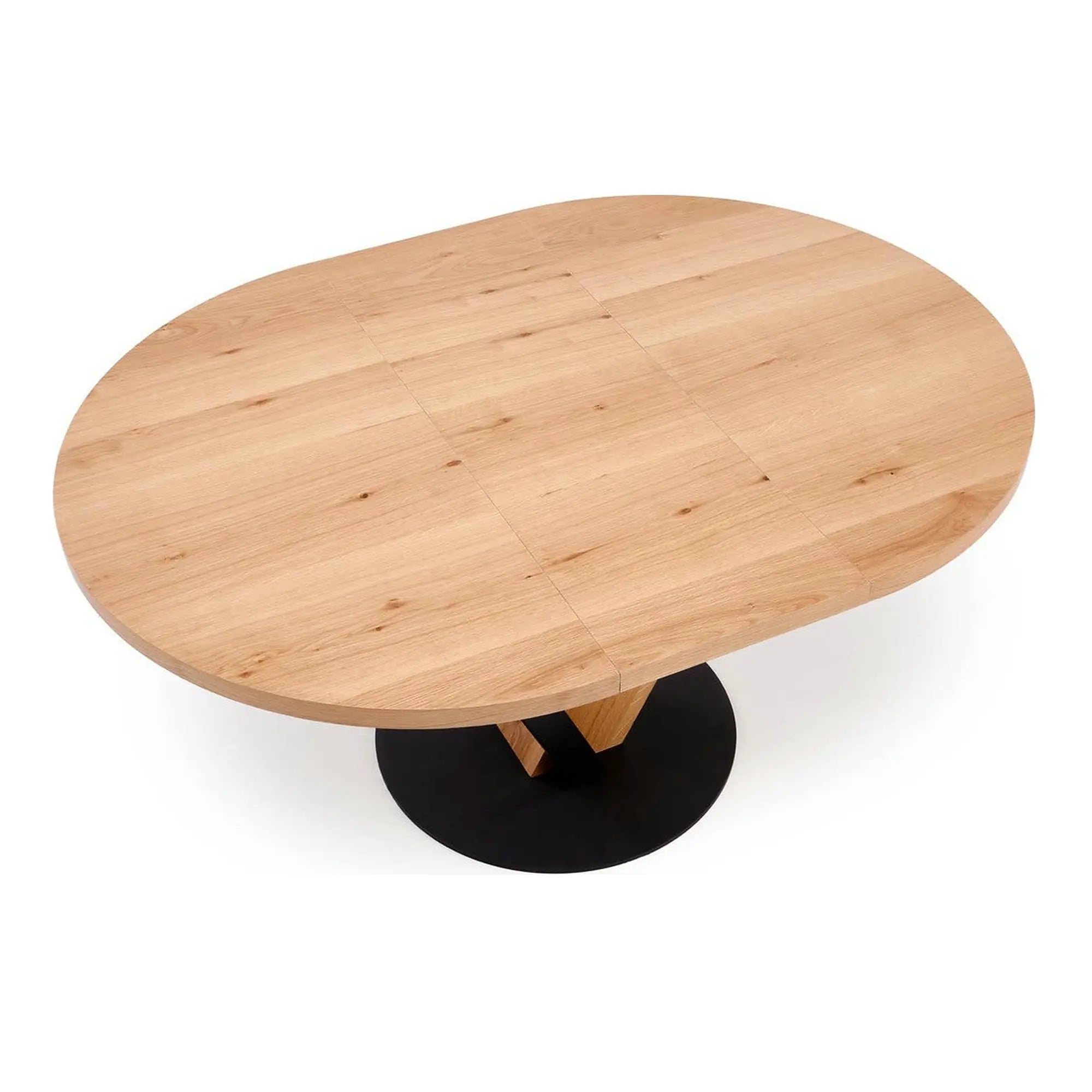 Masa extensibila FANIS, stejar/negru, 120/160x120x78 cm