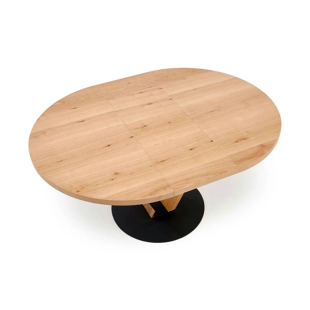 Masa extensibila FANIS, stejar/negru, 120/160x120x78 cm