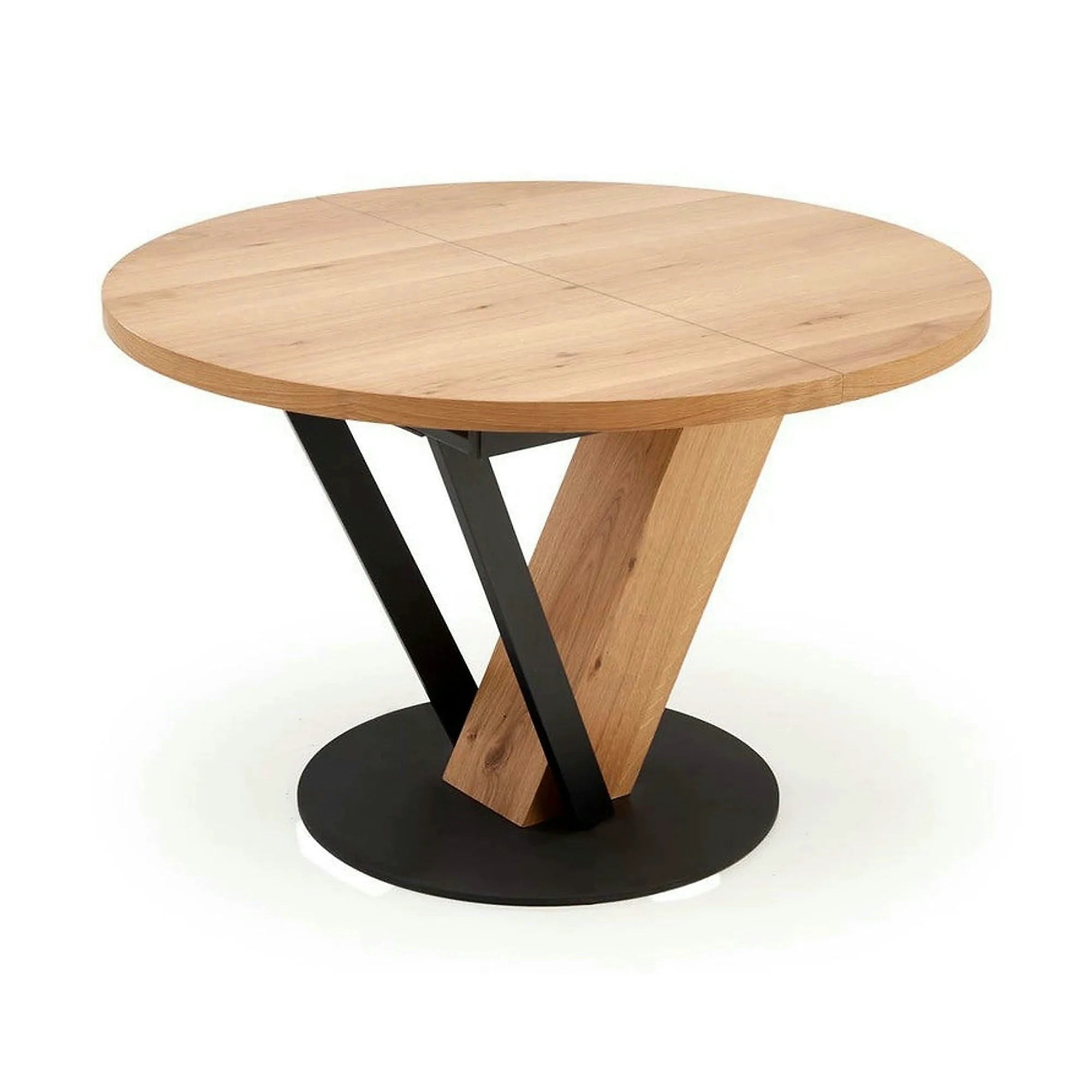 Masa extensibila FANIS, stejar/negru, 120/160x120x78 cm