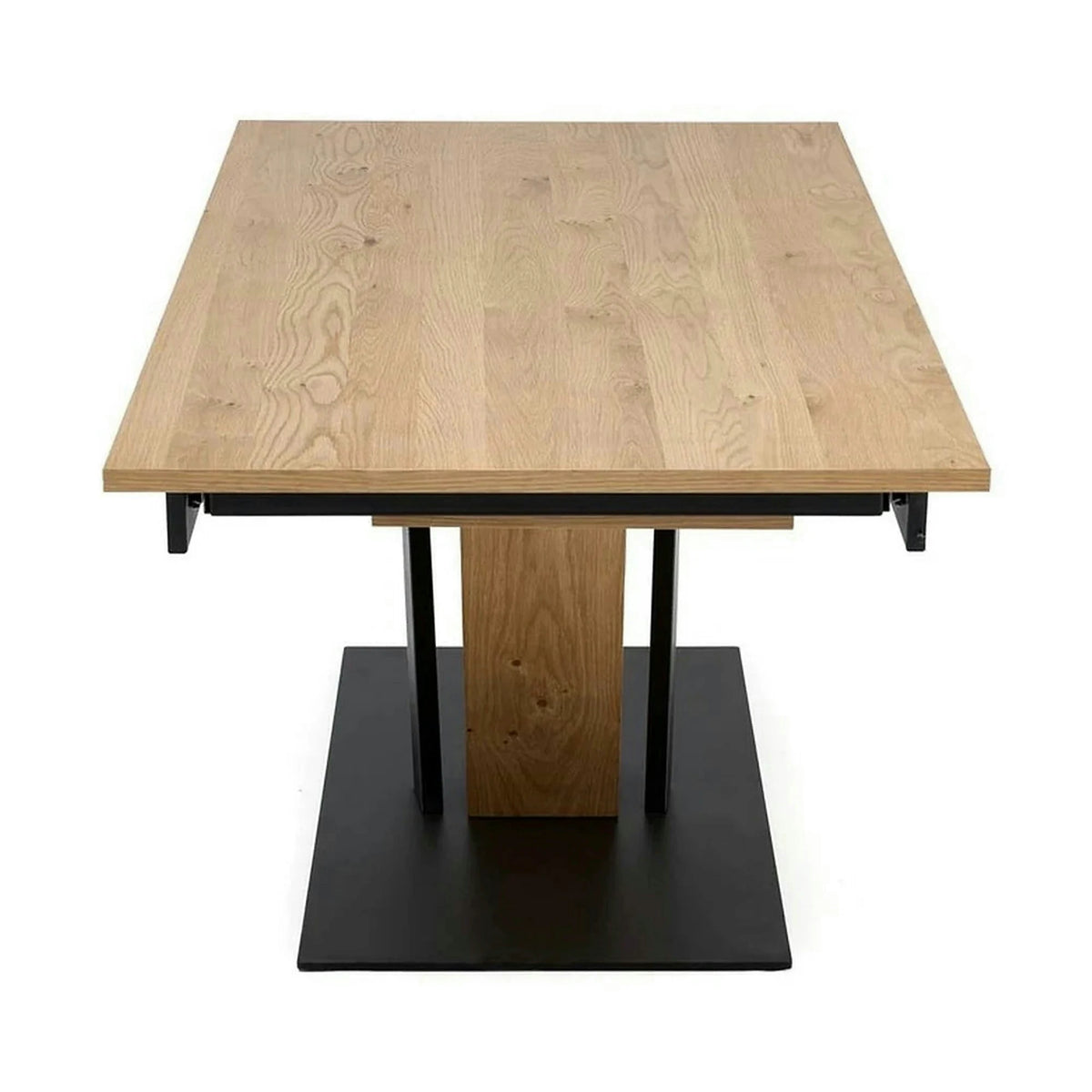 Masa extensibila FANIS, stejar/negru, 160/220x90x78 cm