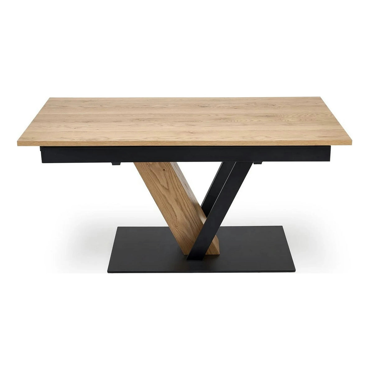 Masa extensibila FANIS, stejar/negru, 160/220x90x78 cm