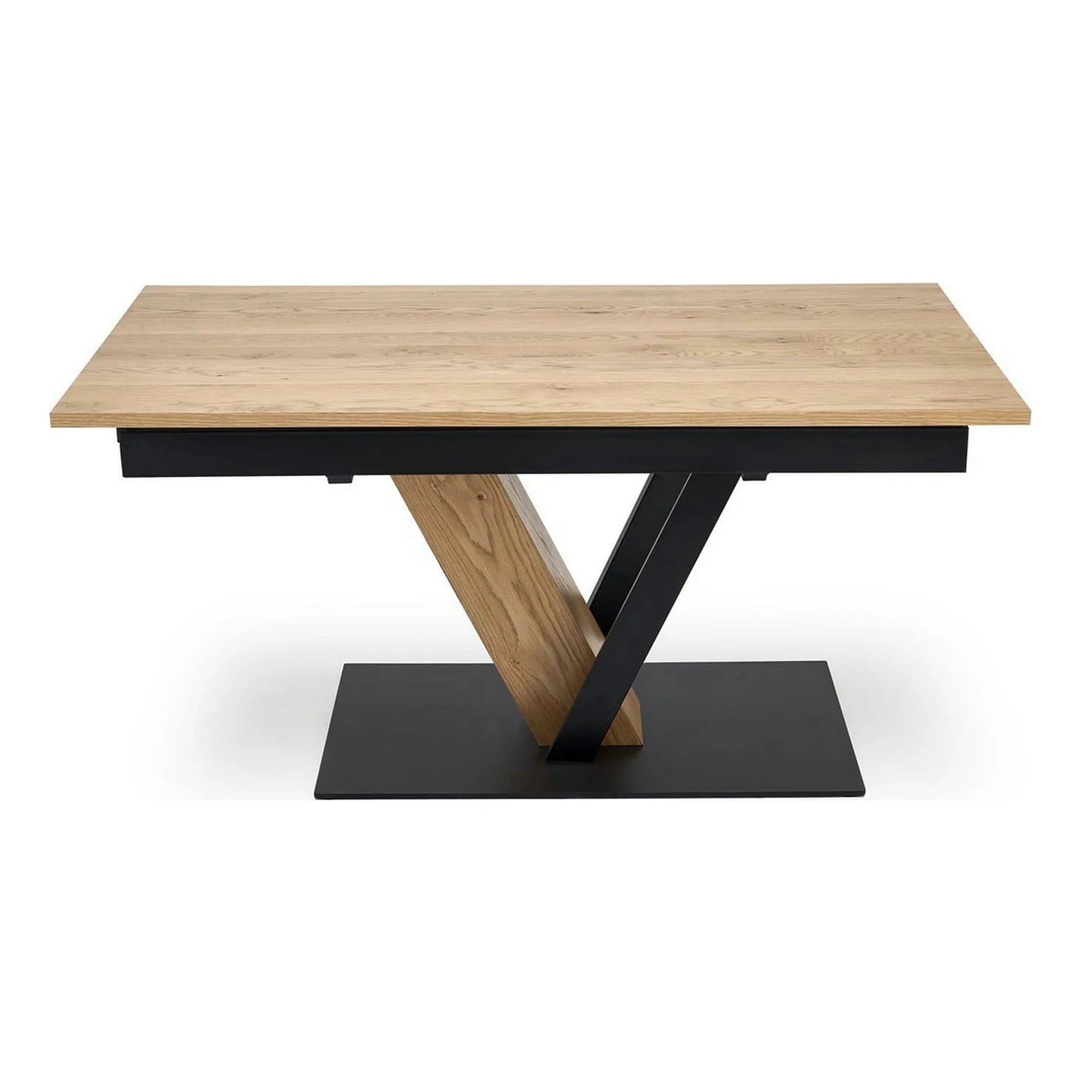 Masa extensibila FANIS, stejar/negru, 160/220x90x78 cm