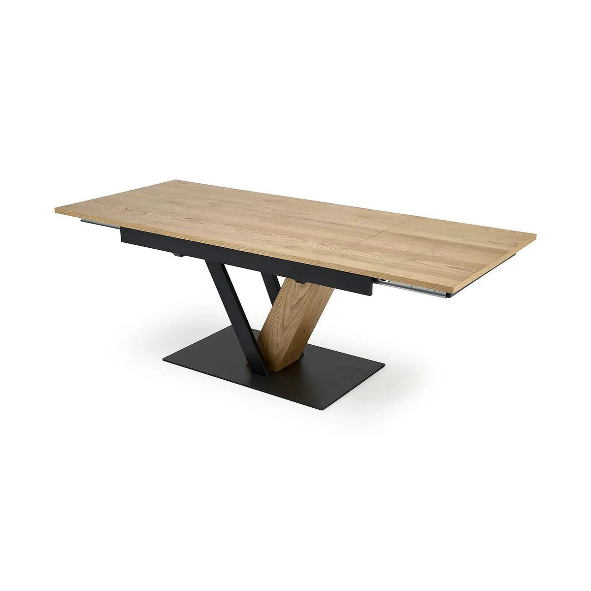 Masa extensibila FANIS, stejar/negru, 160/220x90x78 cm