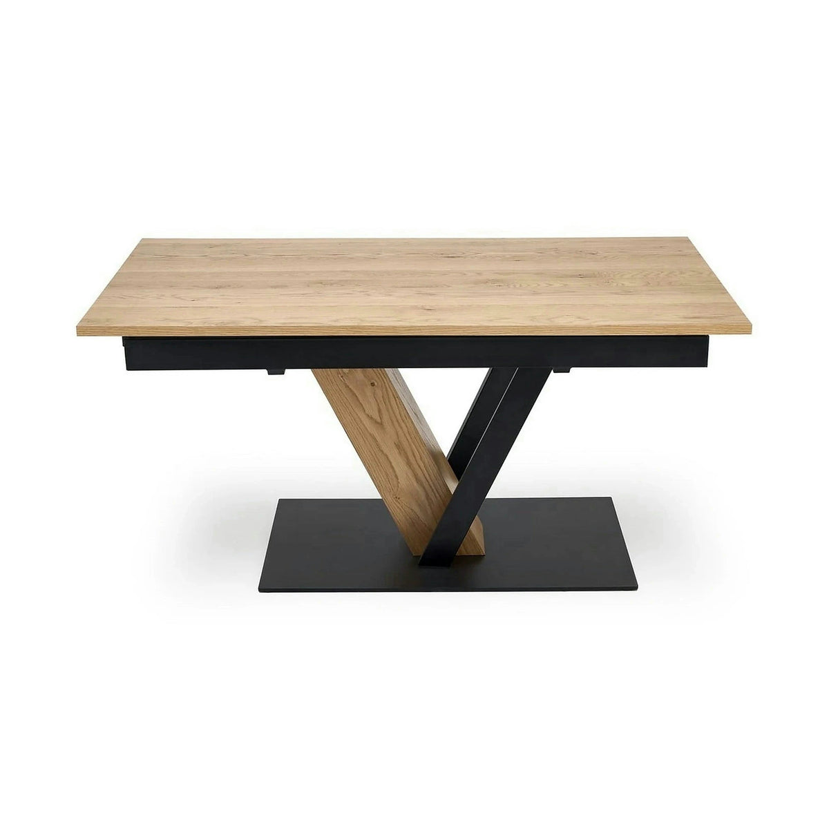 Masa extensibila FANIS, stejar/negru, 160/220x90x78 cm
