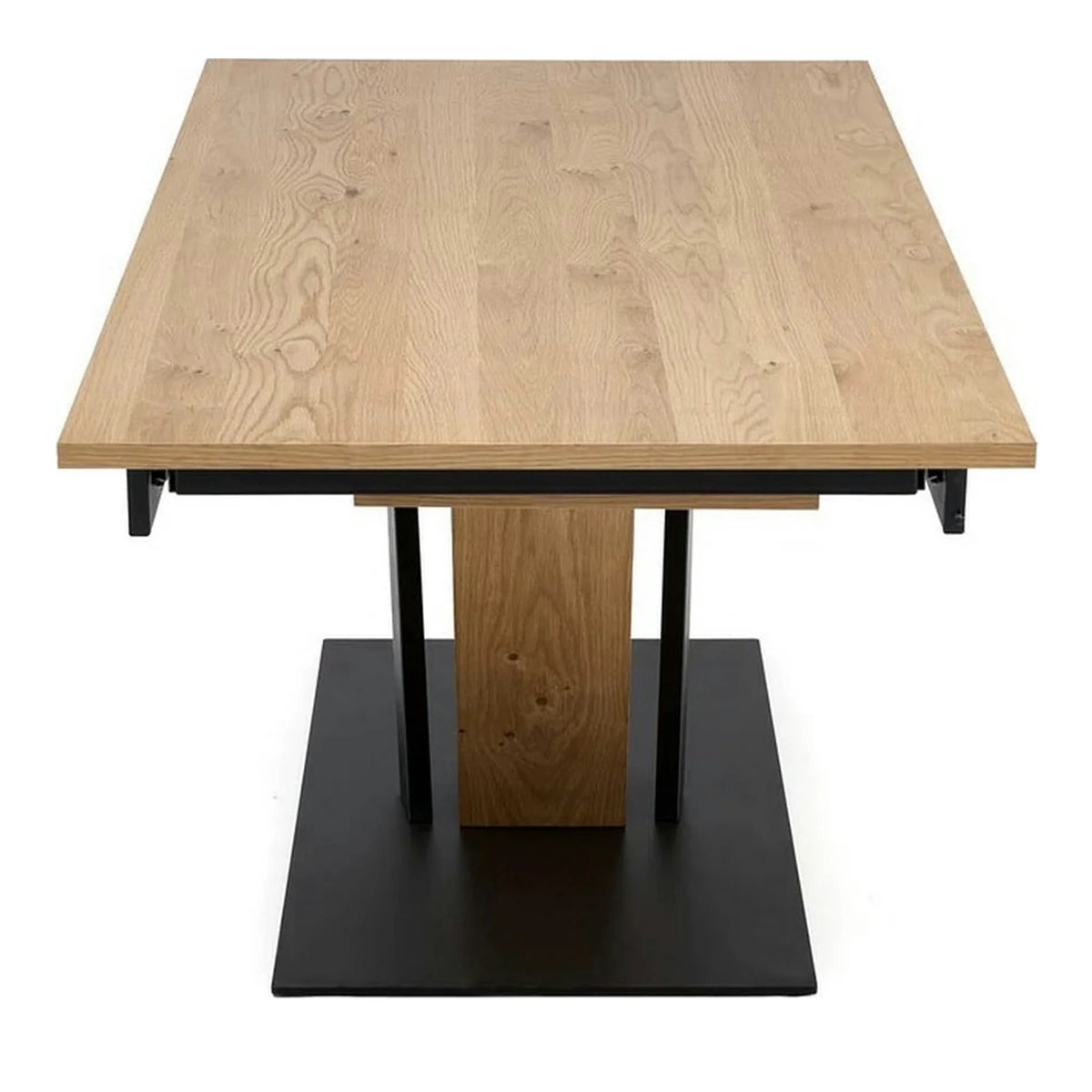 Masa extensibila FANIS, stejar/negru, 160/220x90x78 cm
