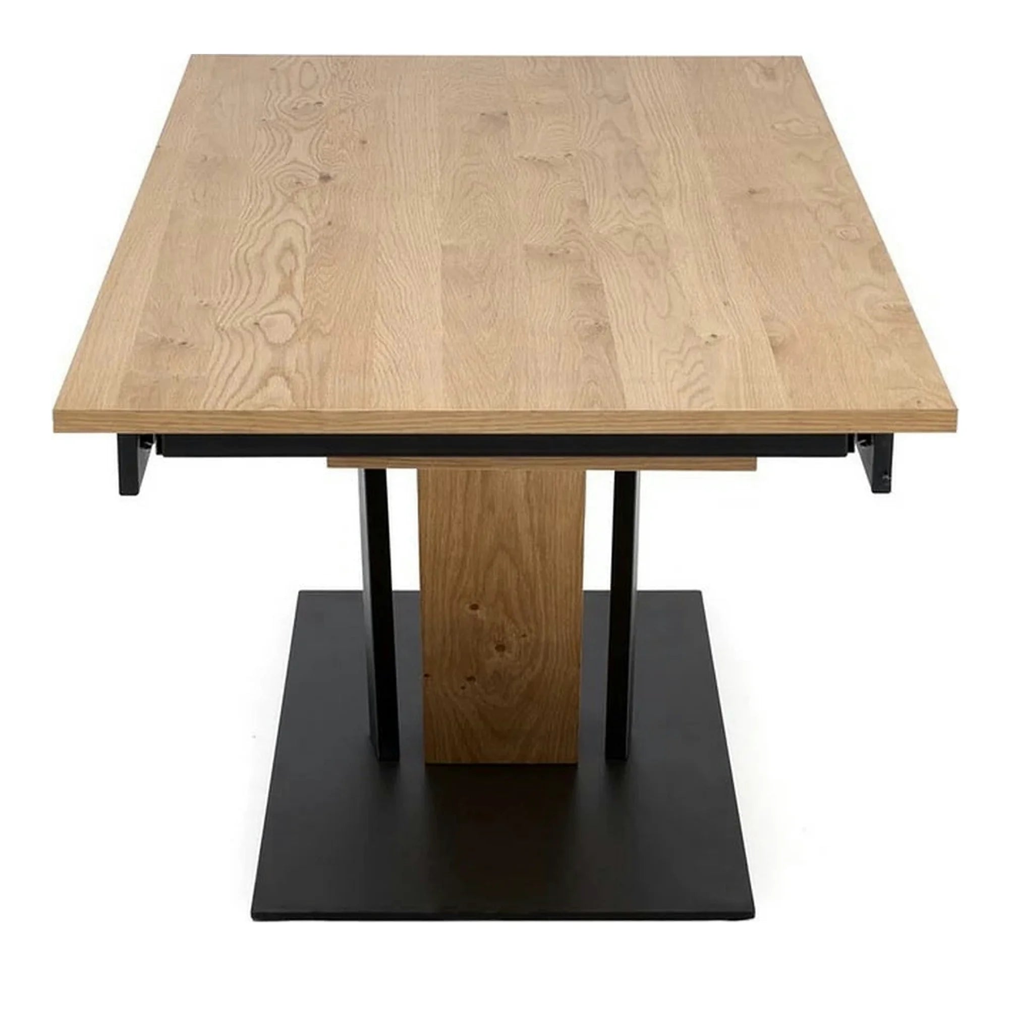 Masa extensibila FANIS, stejar/negru, 160/220x90x78 cm