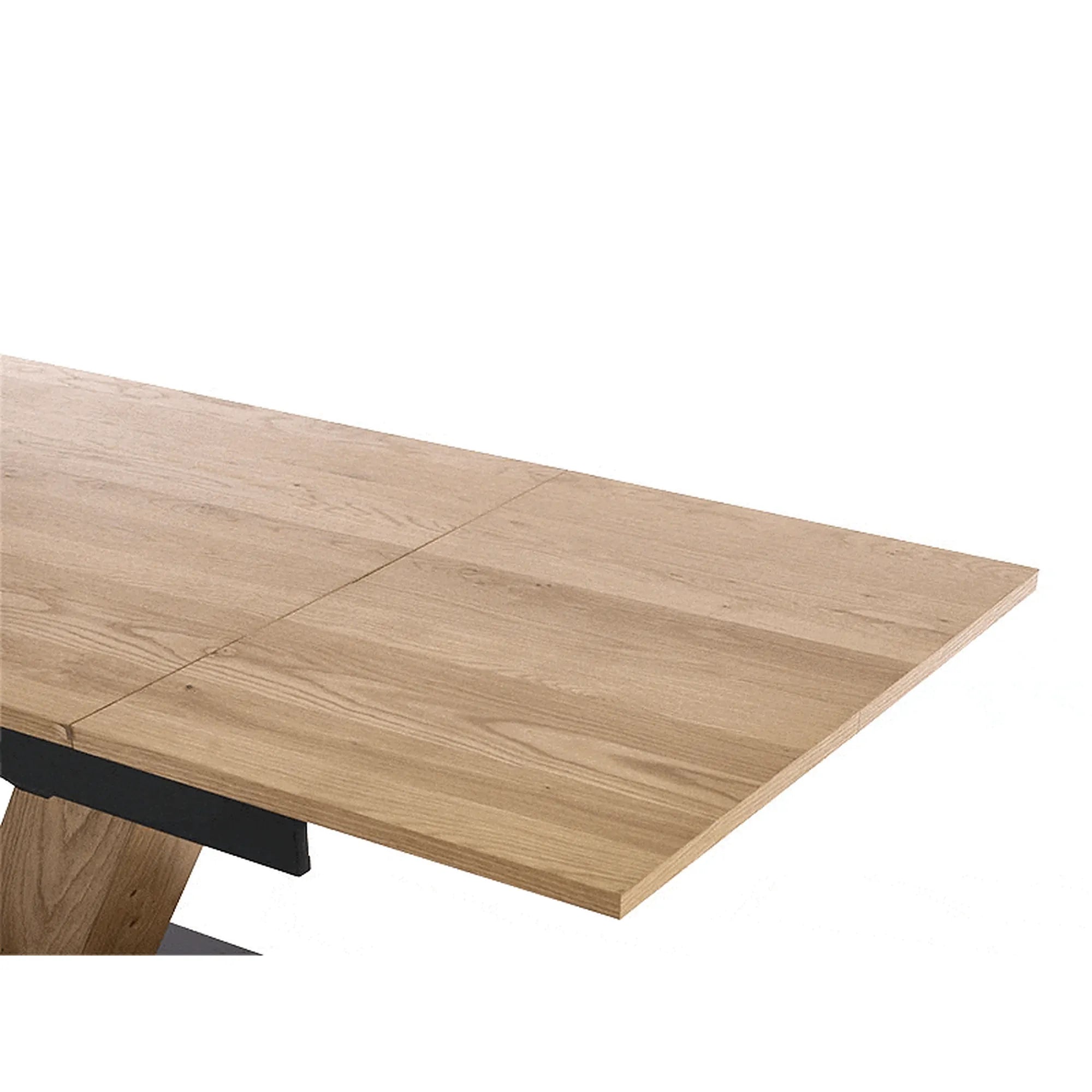 Masa extensibila FANIS, stejar/negru, 160/220x90x78 cm