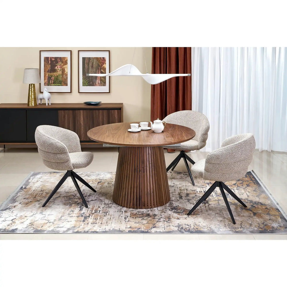 Masa extensibila FARGO, nuc, 120/210x120x77 cm