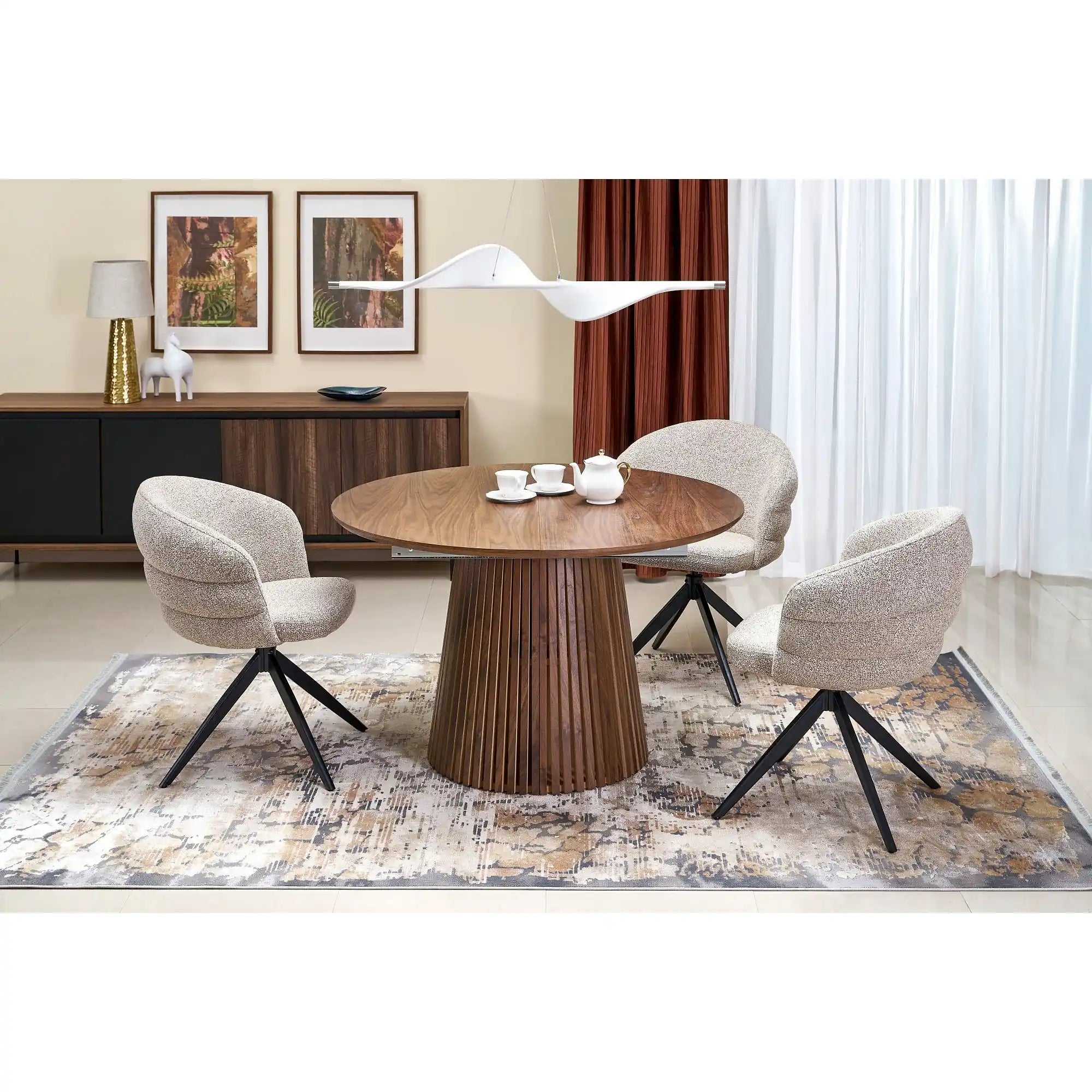 Masa extensibila FARGO, nuc, 120/210x120x77 cm