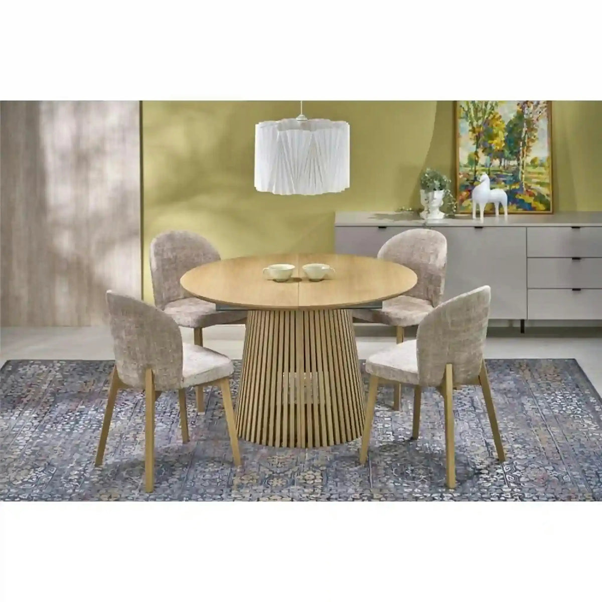 Masa extensibila FARGO, stejar, 120/210x120x77 cm