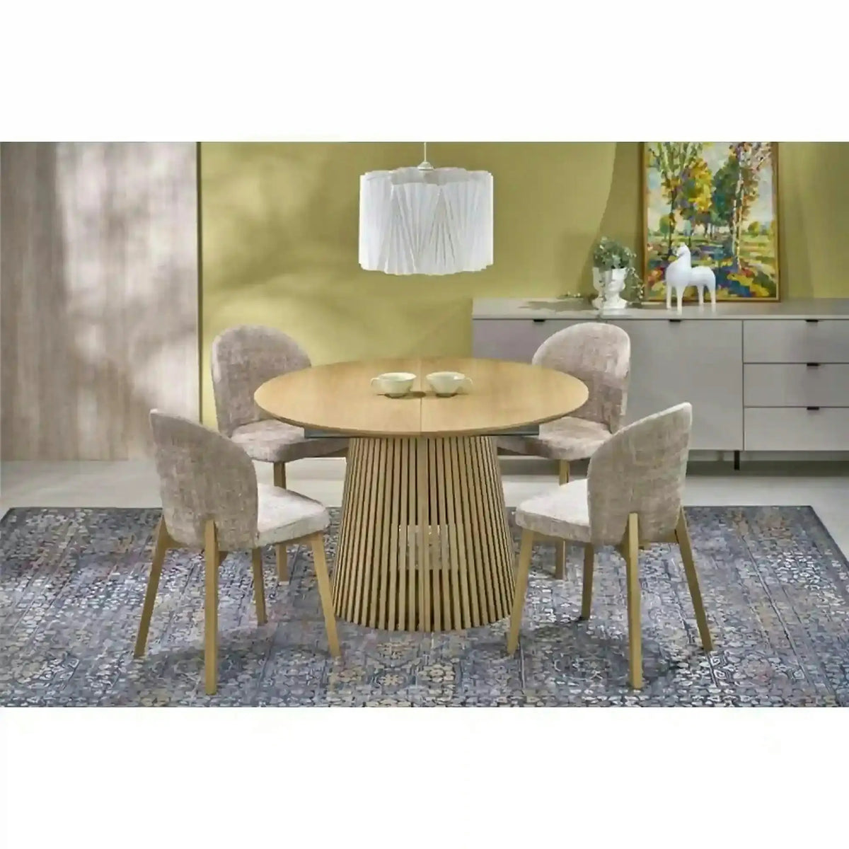 Masa extensibila FARGO, stejar, 120/210x120x77 cm