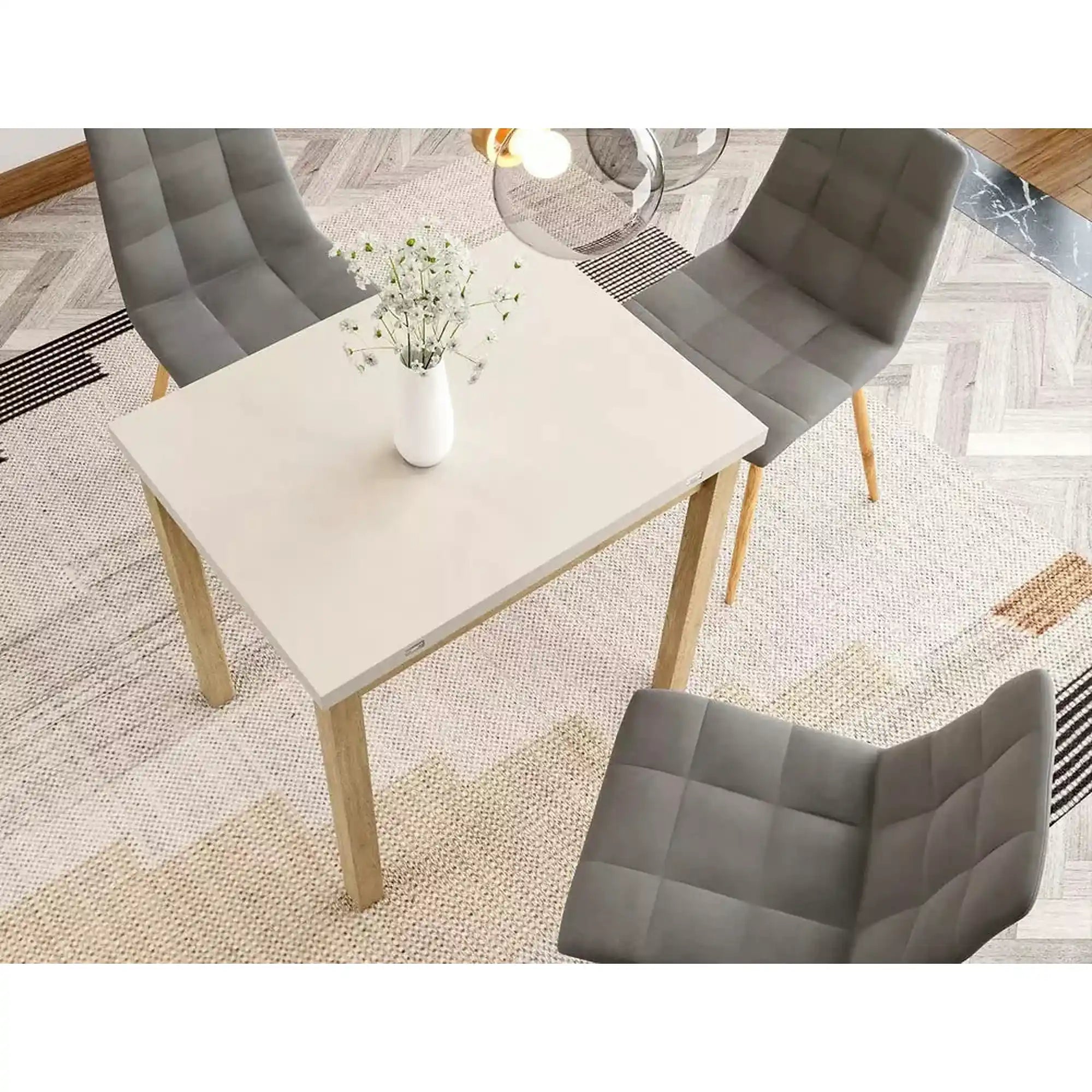 Masa extensibila FLIP, casmir/stejar, PAL laminat, 80/160x80x78 cm