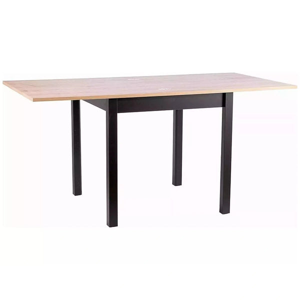 Masa extensibila FLIP, stejar artisan/negru, PAL laminat, 60/120x80x78 cm