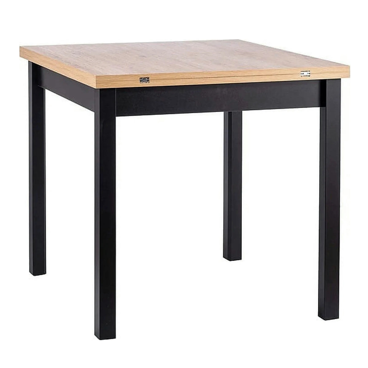 Masa extensibila FLIP, stejar artisan/negru, PAL laminat, 80/160x80x78 cm