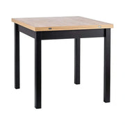 Masa extensibila FLIP, stejar artisan/negru, PAL laminat, 80/160x80x78 cm