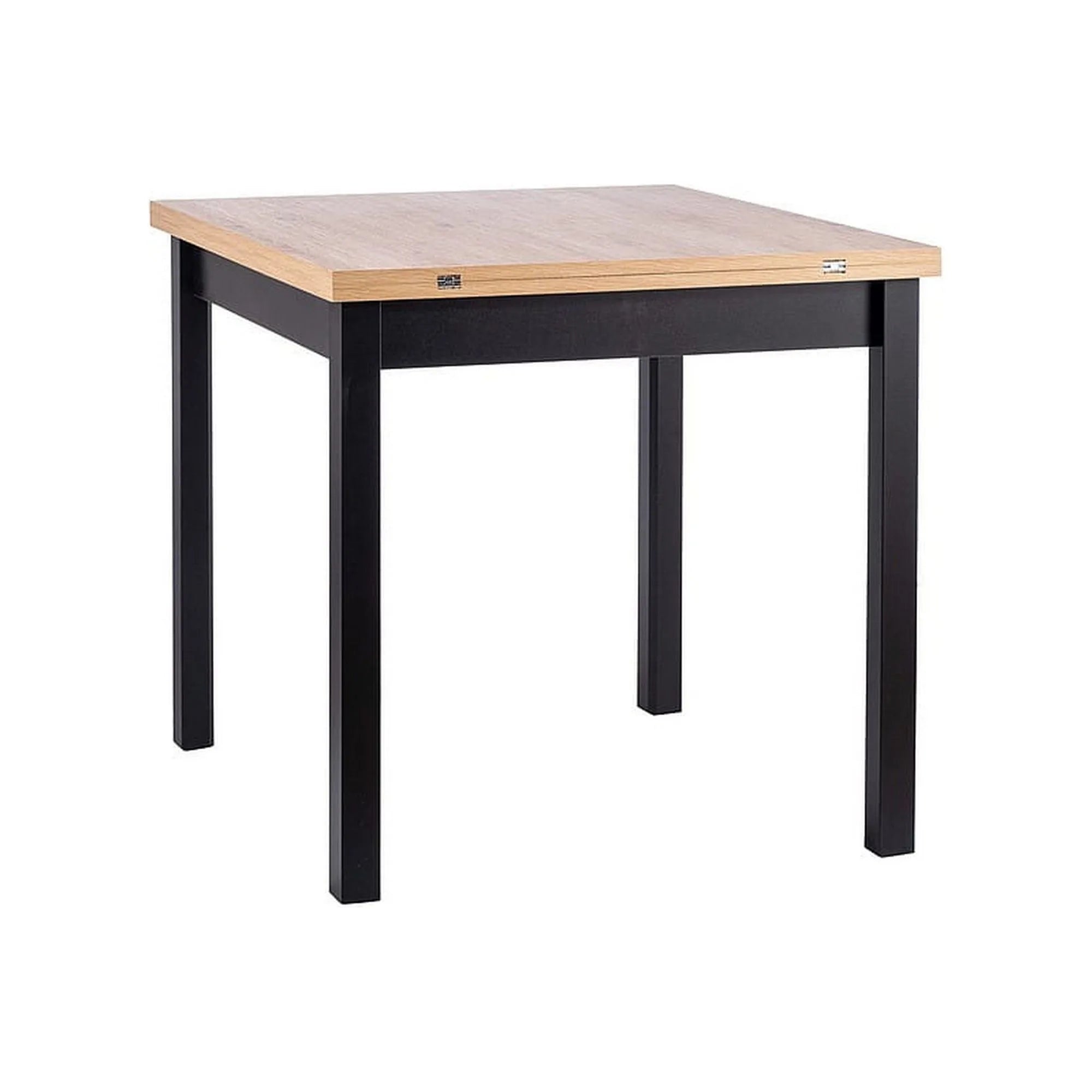 Masa extensibila FLIP, stejar artisan/negru, PAL laminat, 80/160x80x78 cm