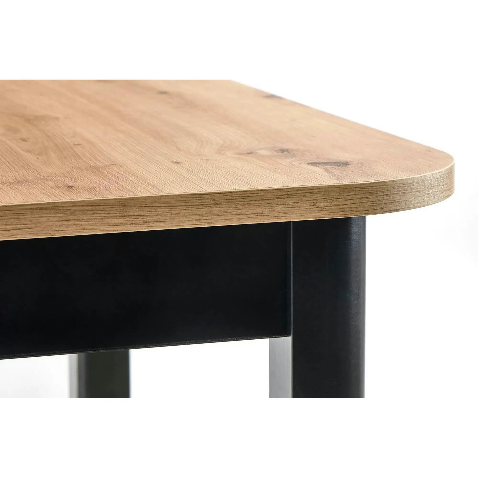 Masa extensibila FLORIAN, stejar artisan/negru, PAL furniruit, 160/228x90x78 cm