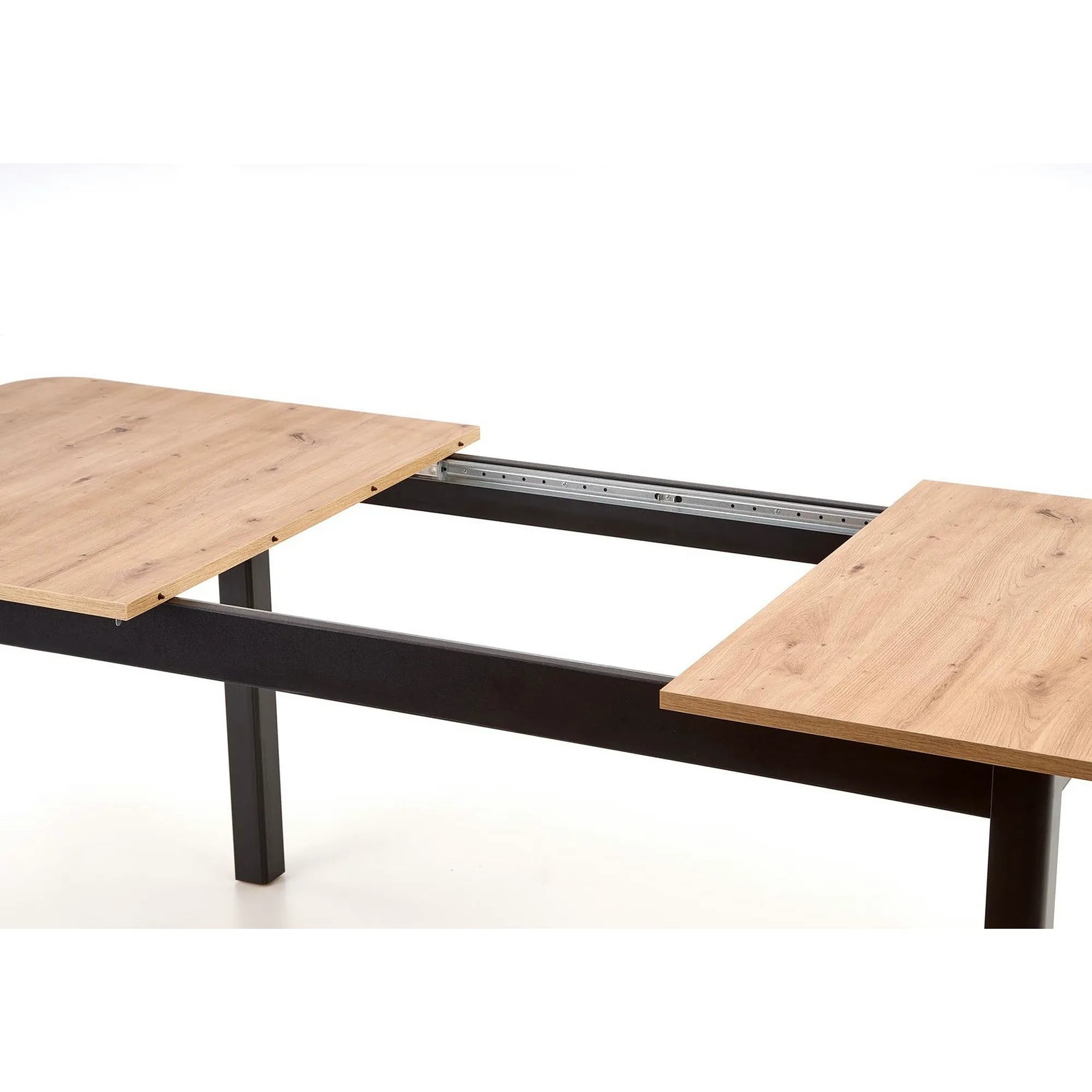 Masa extensibila FLORIAN, stejar artisan/negru, PAL furniruit, 160/228x90x78 cm