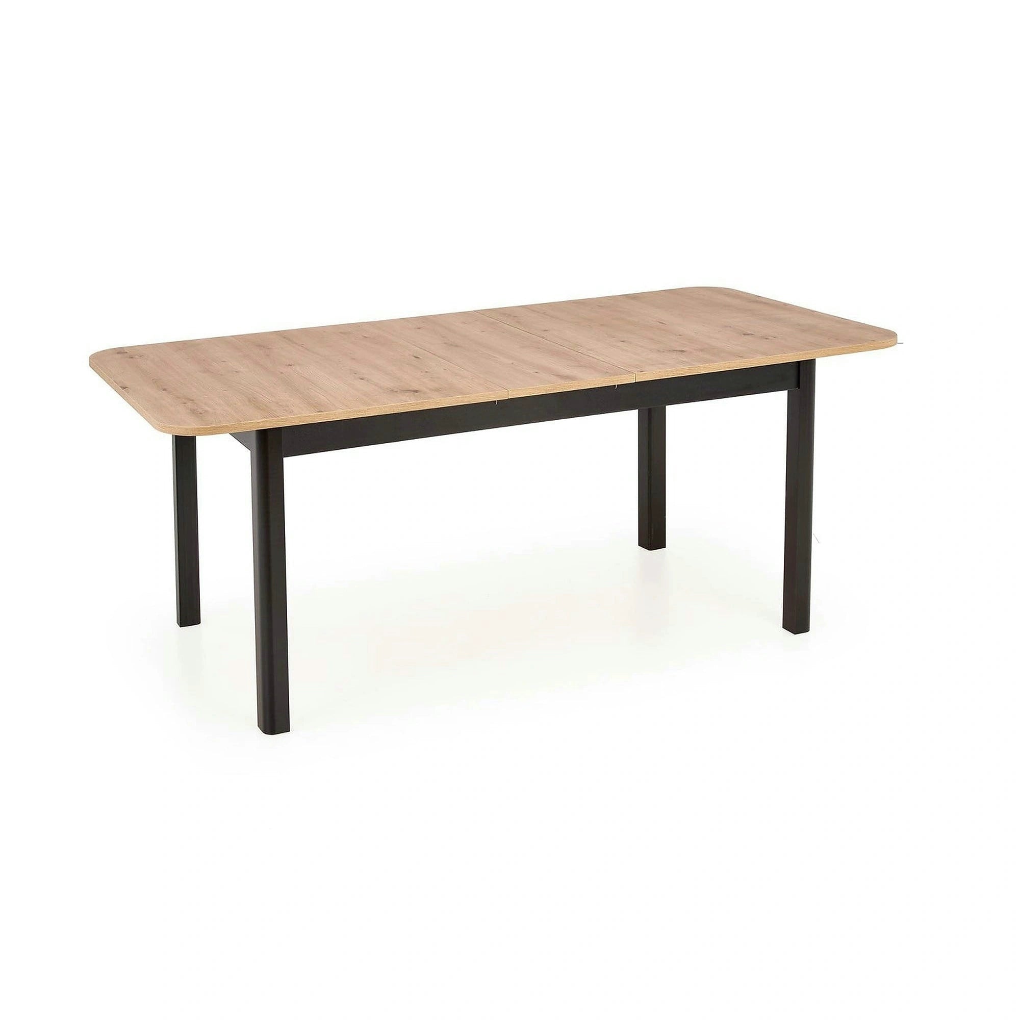 Masa extensibila FLORIAN, stejar artisan/negru, PAL furniruit, 160/228x90x78 cm