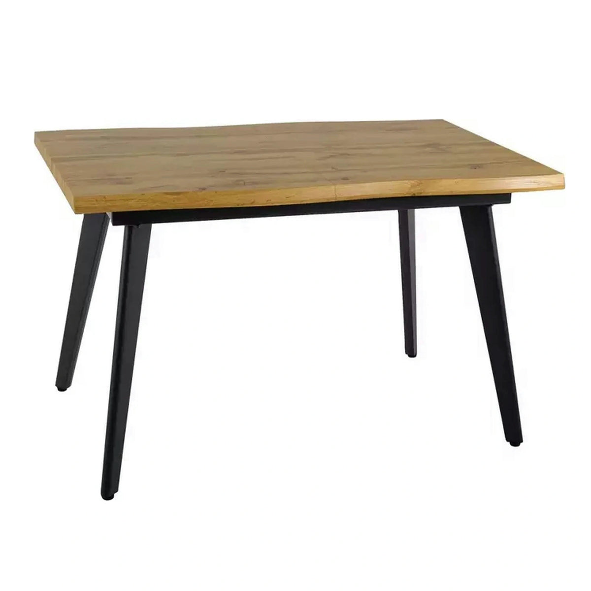 Masa extensibila FRESNO, stejar artisan/negru, 120/180x80x76 cm